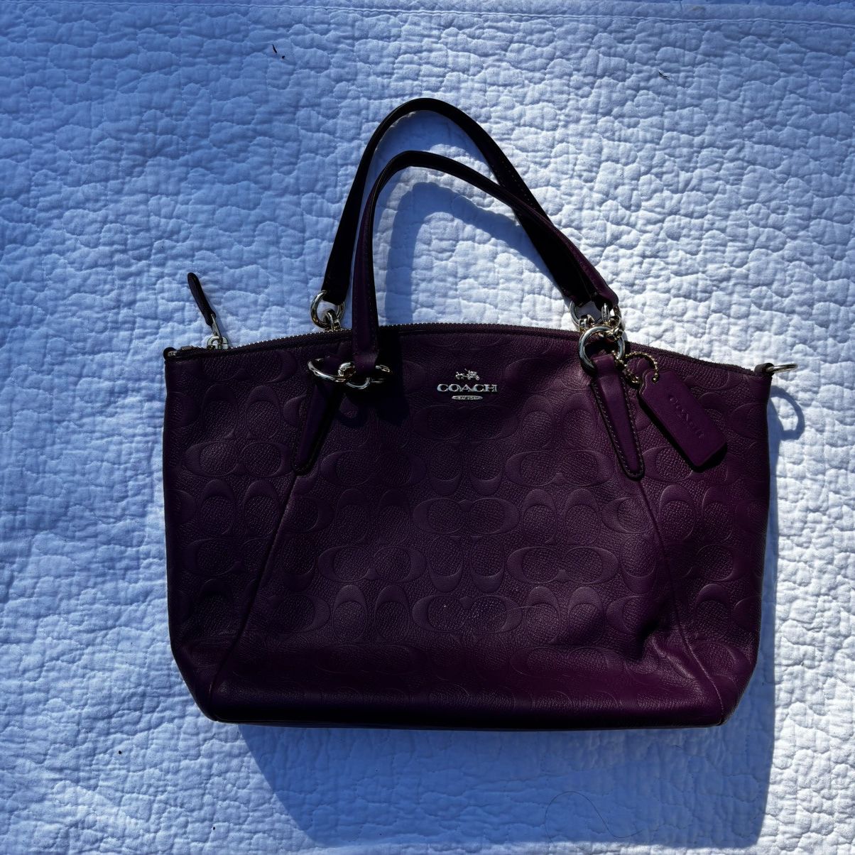 Coach purple leather coach bag Size ONE SIZE - 2 Thumbnail