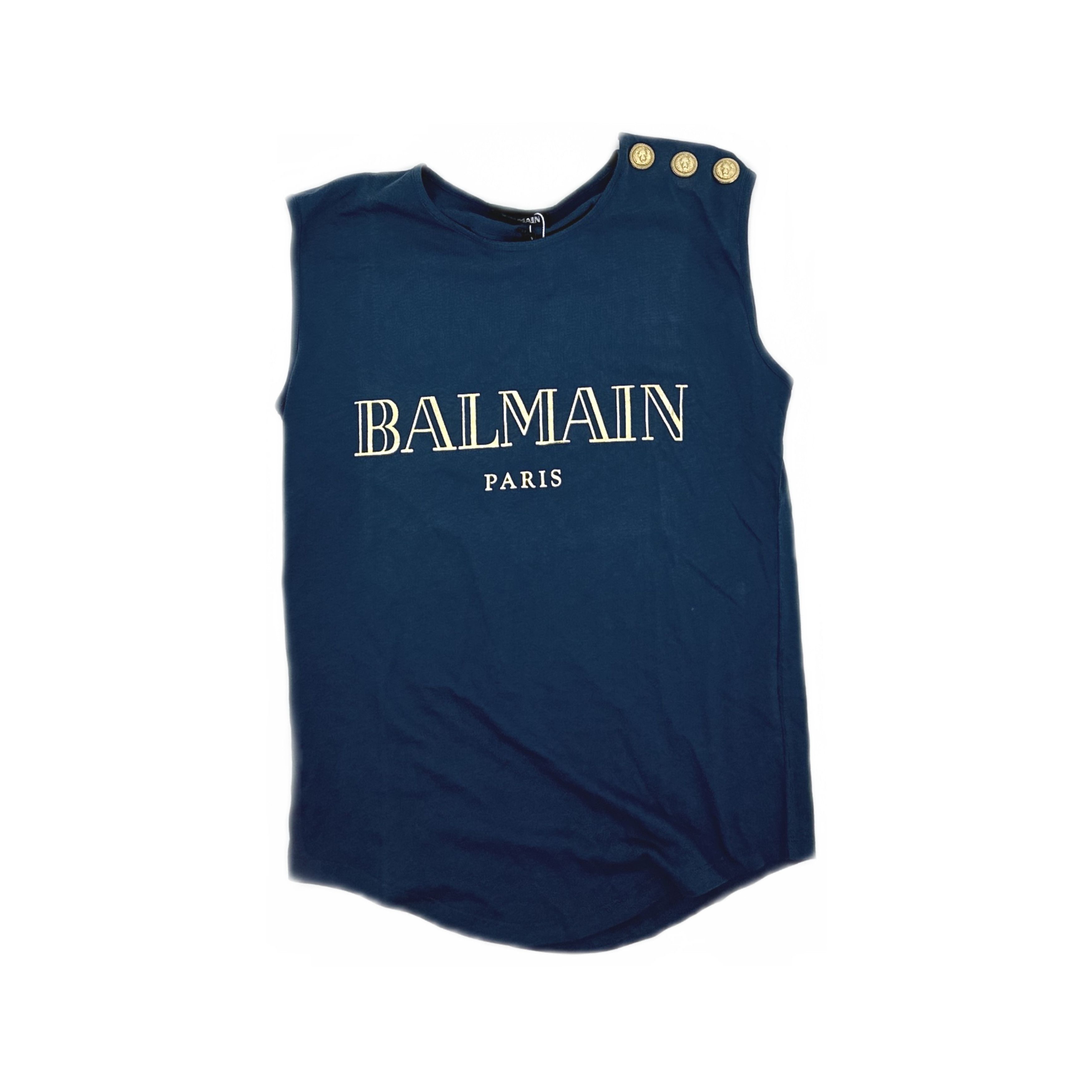 Balmain Balmain Gold Button Tank Top Size 36 Size XS / US 0-2 / IT 36-38 - 1 Thumbnail