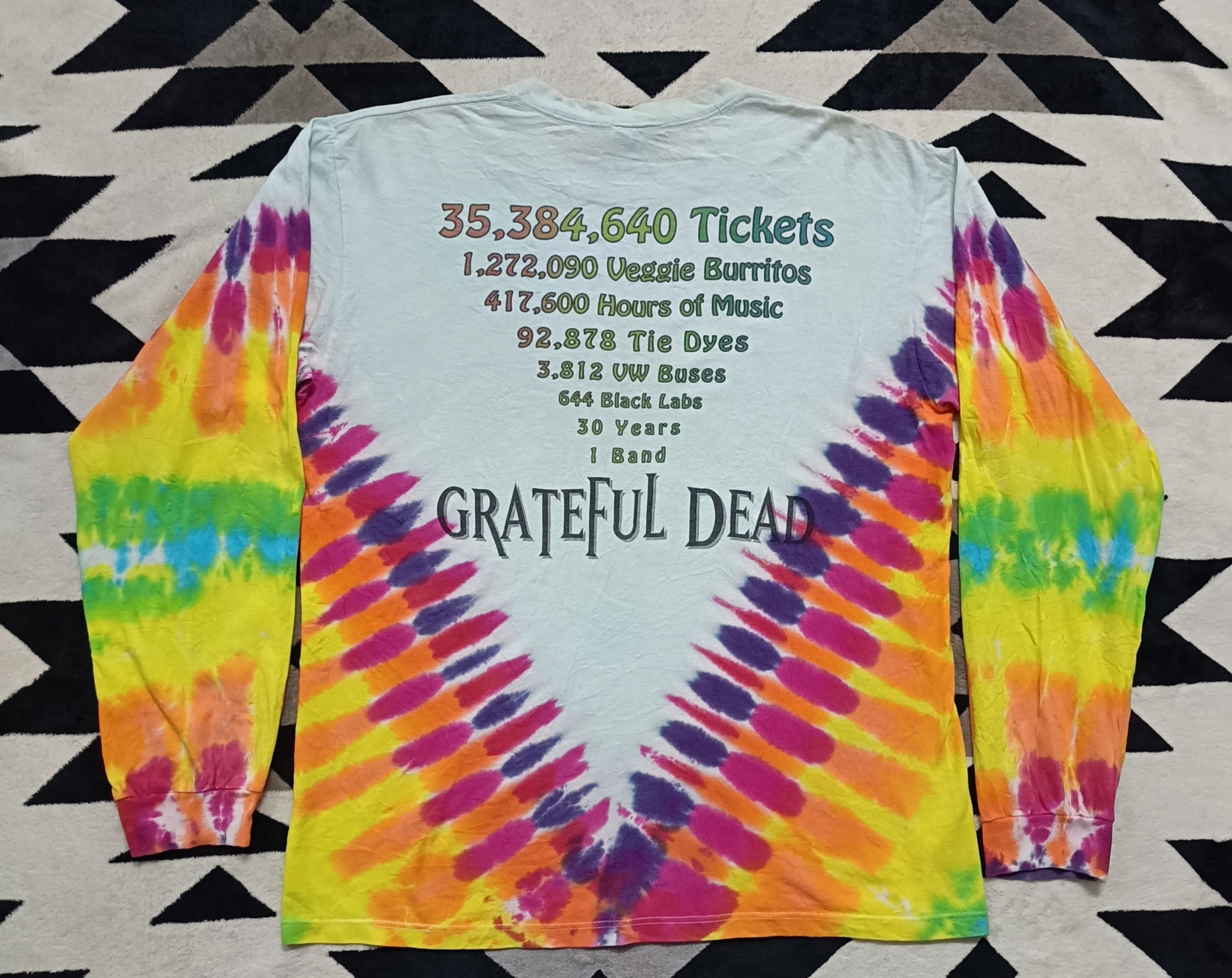 Band Tees 🔥🔥Rare Vintage 90s Band Grateful Dead Tye Dye L/S Tee Size US L / EU 52-54 / 3 - 4 Thumbnail