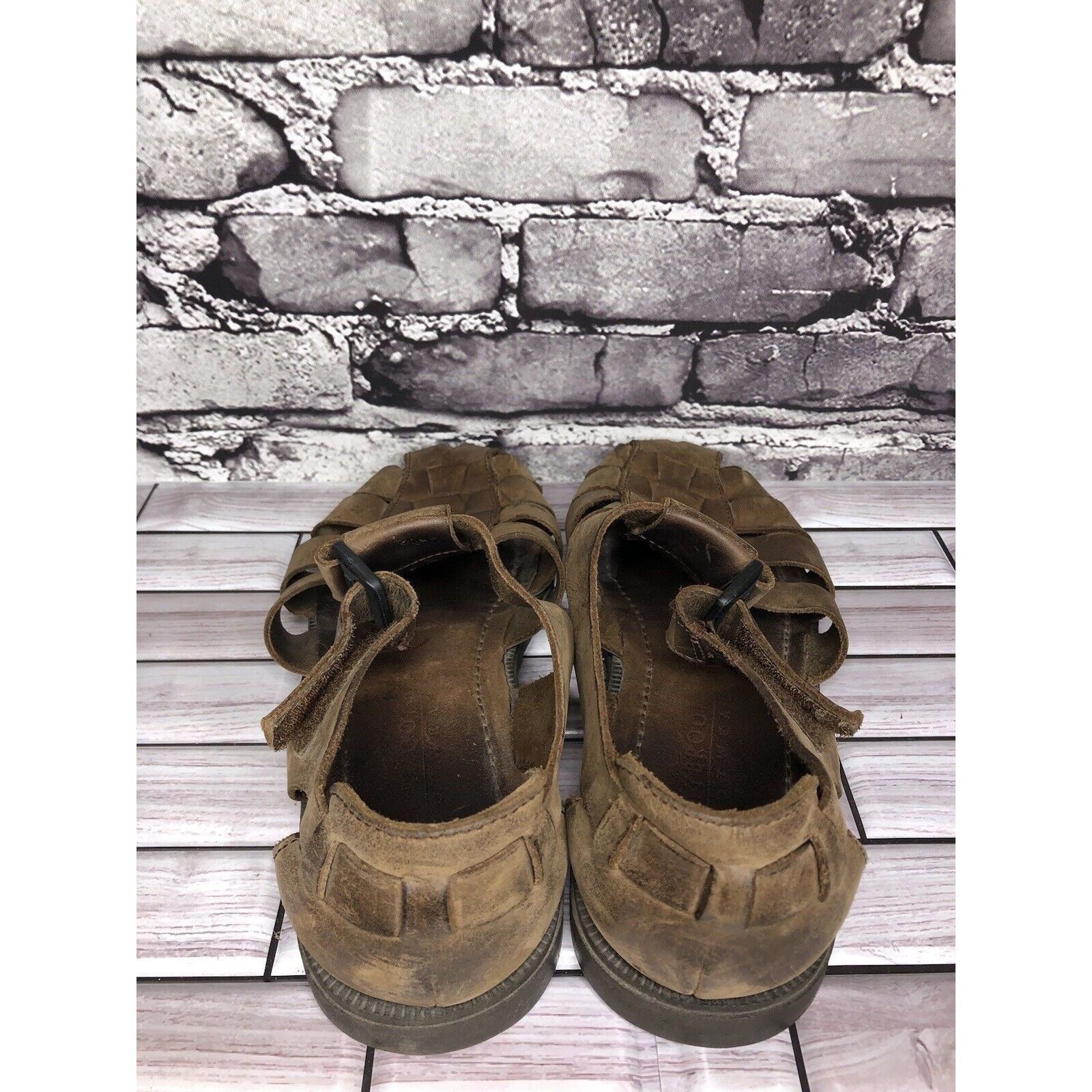 Other Claybrooke Footwear Brown Leather Fisherman Hiking Strap San Size US 9 / EU 42 - 5 Thumbnail