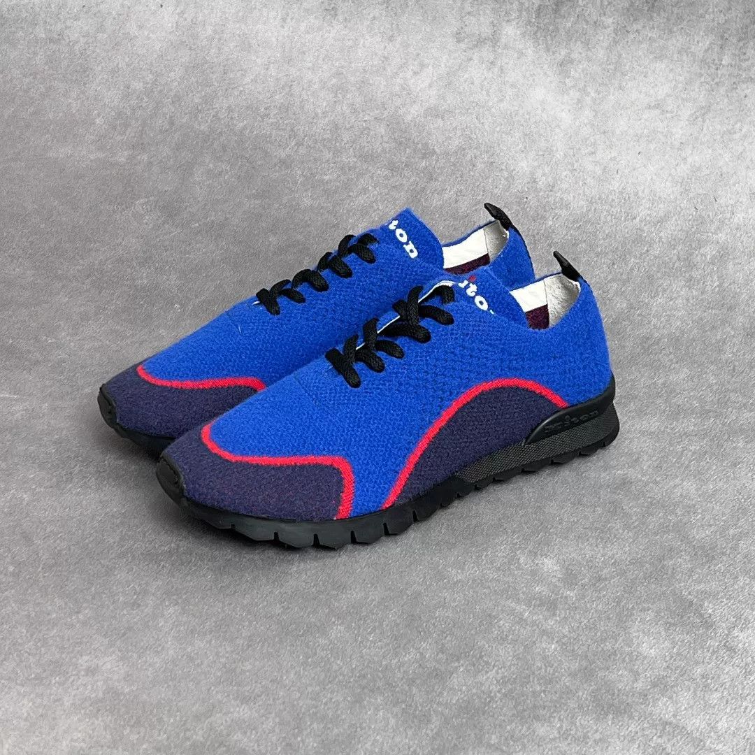 Kiton Kiton Casual Blue Lowtop Sneakers 8 Men Size US 8 / EU 41 - 1 Thumbnail