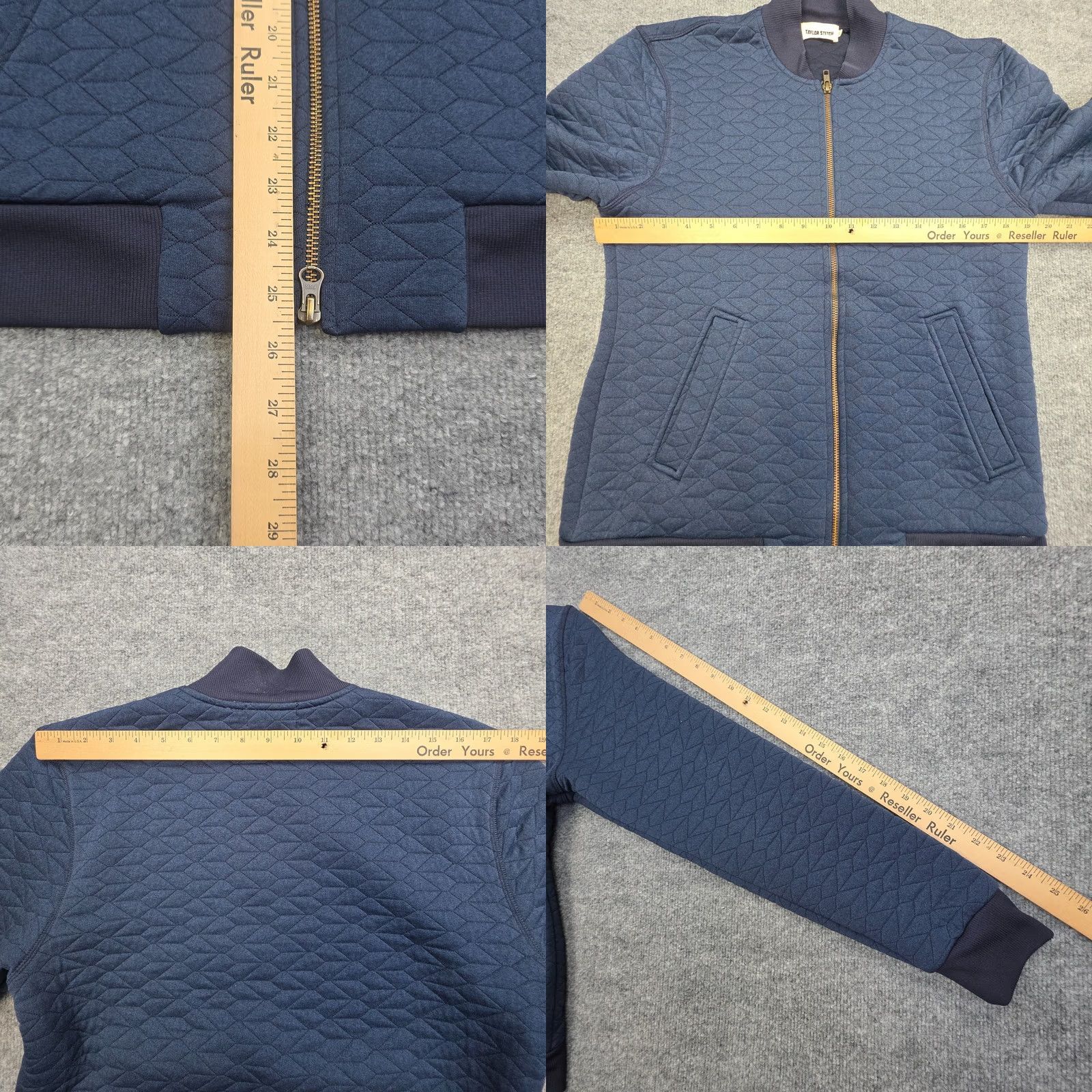 Taylor Stitch Taylor Stitch Bomber Jacket Blue Quilted Zip Size 38 Mens Size US XXS / EU 40 - 8 Thumbnail