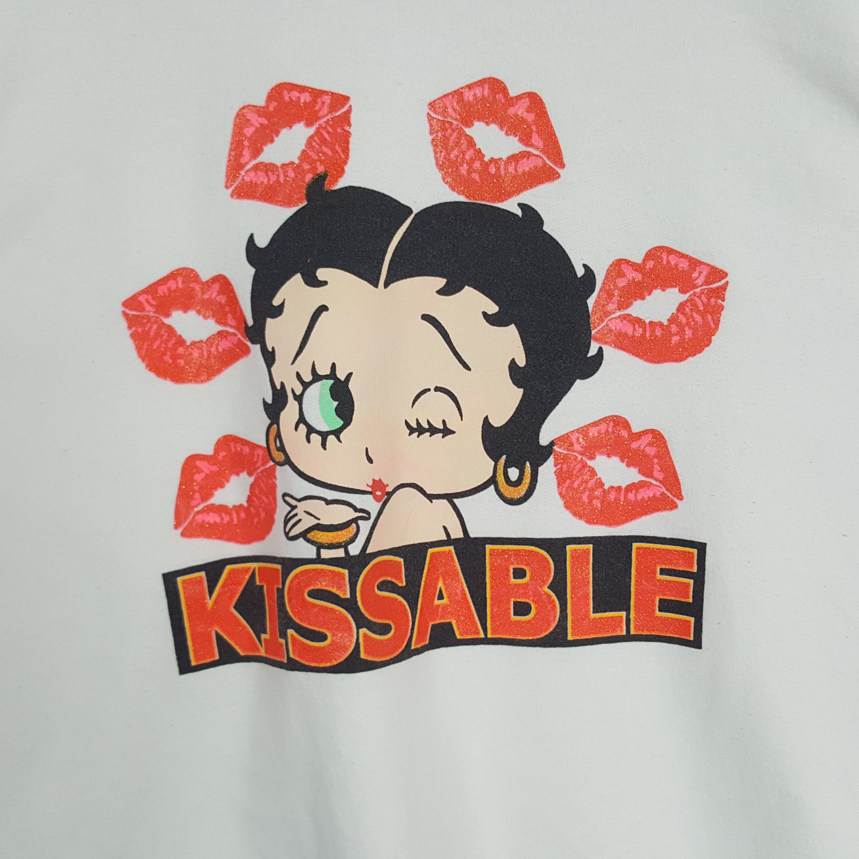 Cartoon Network × Vintage Vintage 90's Betty Boop Kissable American Sweatshirt Size US M / EU 48-50 / 2 - 2 Thumbnail