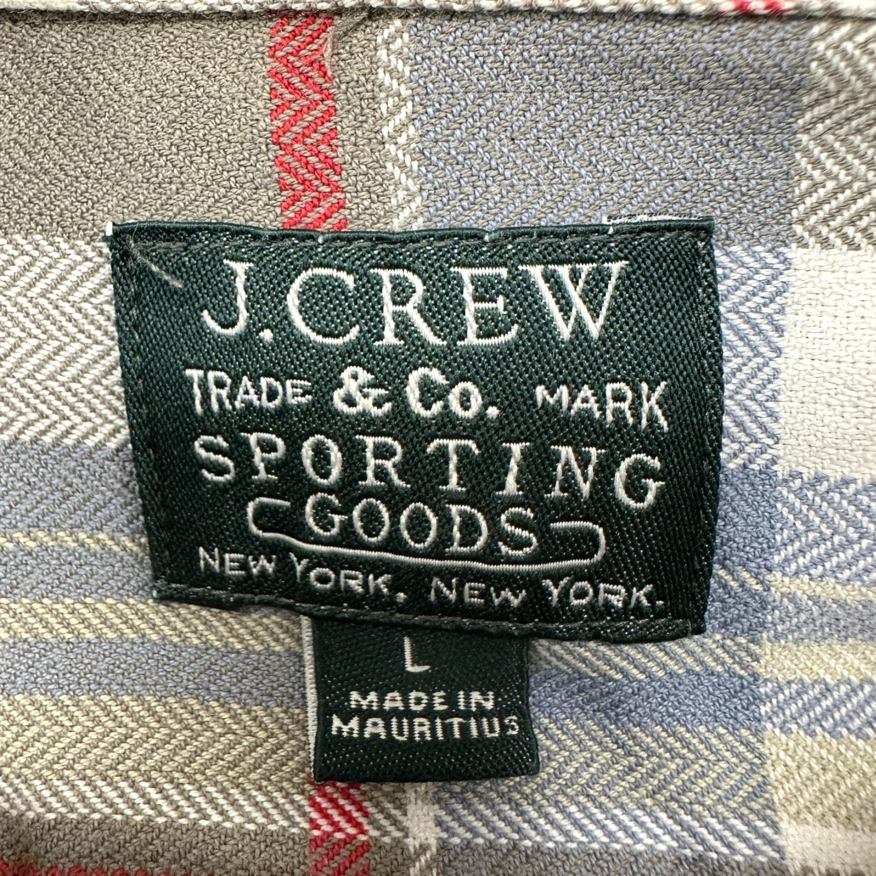 J.Crew VINTAGE J.CREW Shirt Mens L Grey Red Button Up Long Sleeve Plaid Flannel Cotton Size US L / EU 52-54 / 3 - 4 Thumbnail
