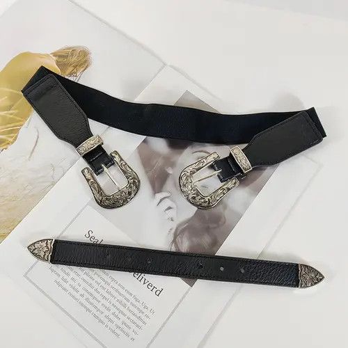VIBE Black pop star studded belt Size ONE SIZE - 6 Thumbnail