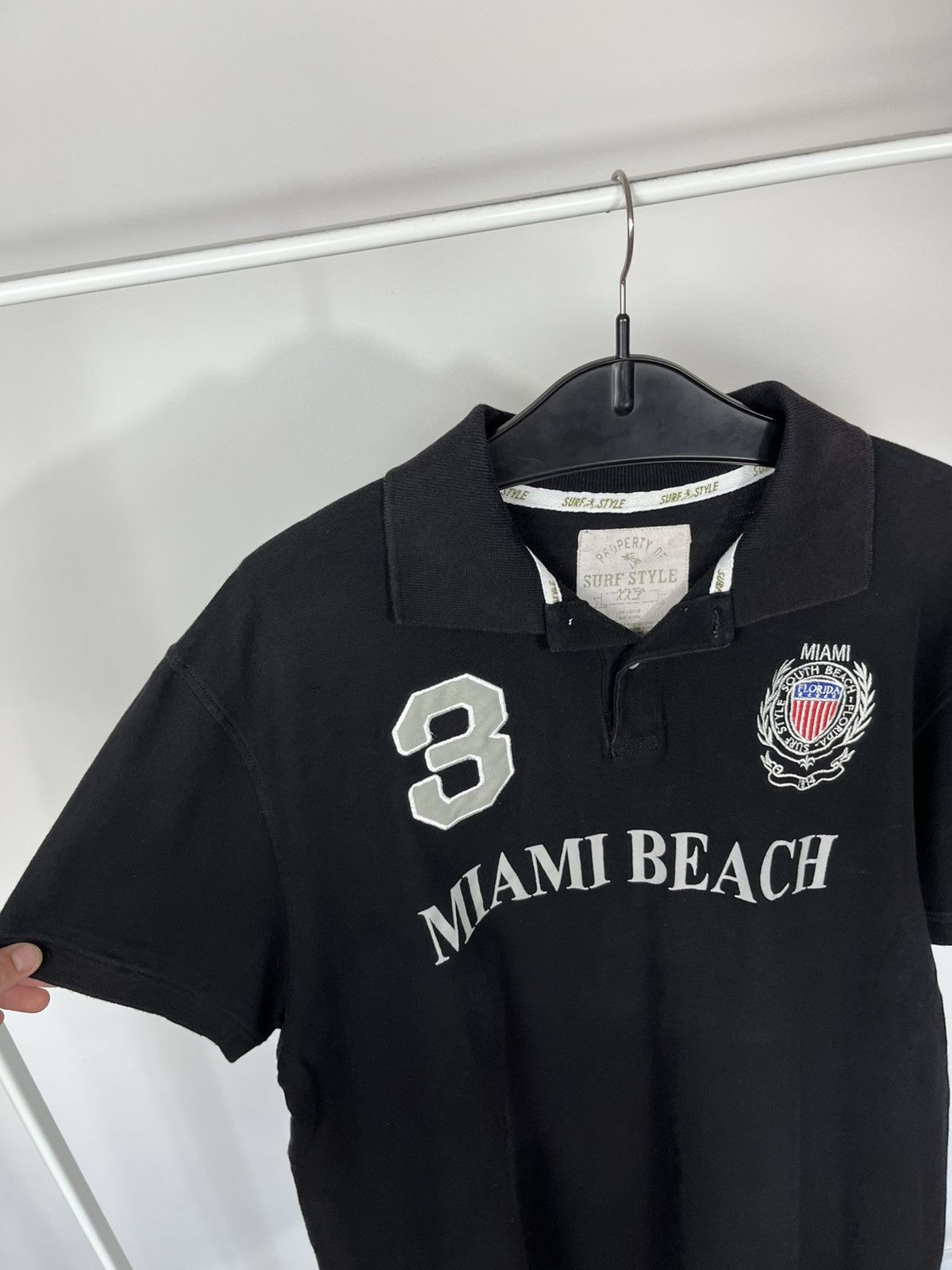 Other Vintage Miami Beach Polo Shirt Black Surf Style Mens XL Size US XL / EU 56 / 4 - 9 Thumbnail