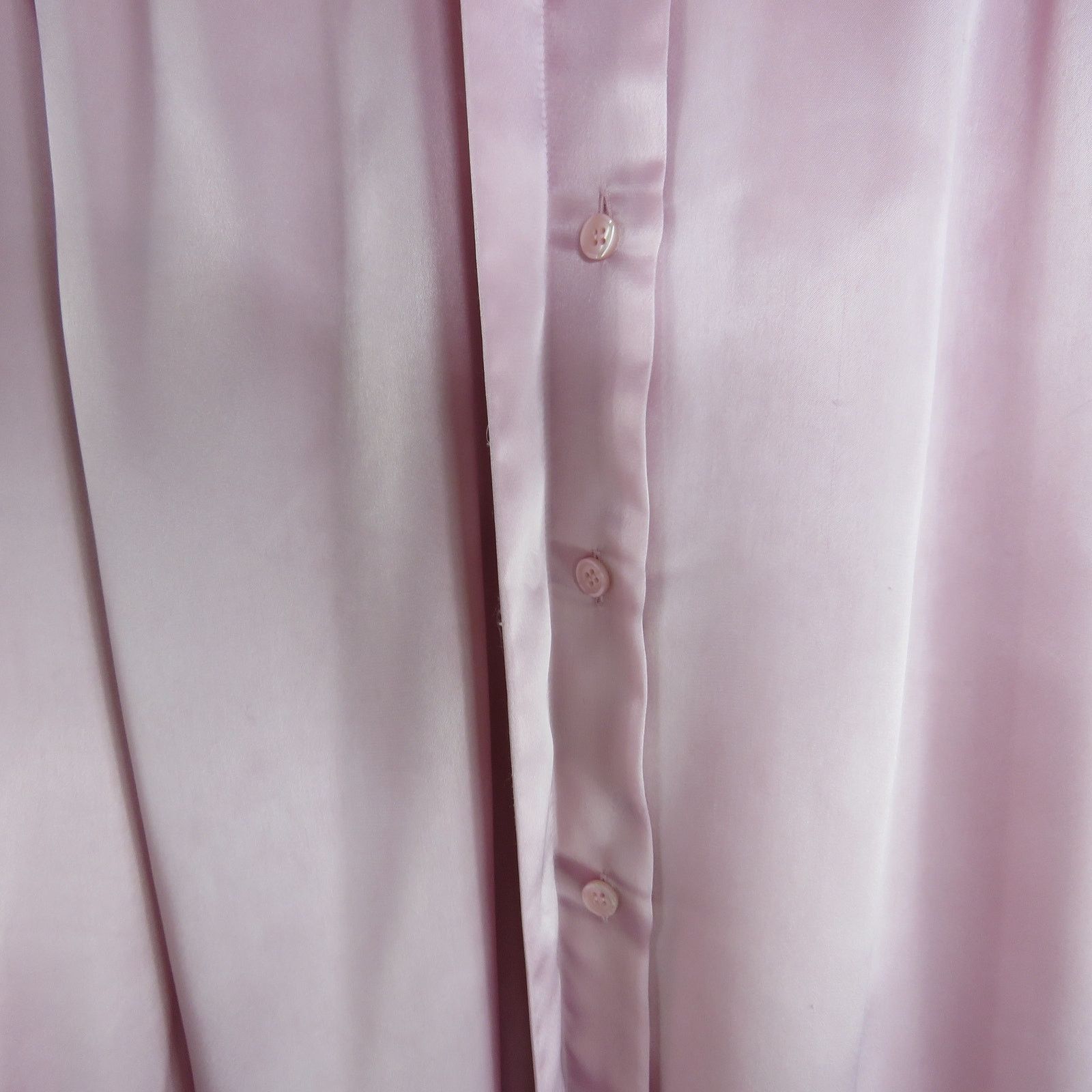 Vintage 70s Vintage Pink Satin Long Sleeve Button Down Blouse Medium Size M / US 6-8 / IT 42-44 - 5 Thumbnail