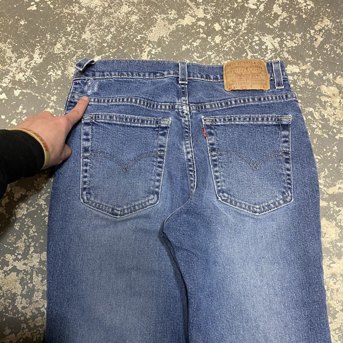 Levi's × Vintage Vintage Levi’s 517 Slim Boot Cut Blue Denim Jeans USA 90s Size US 29 - 5 Thumbnail
