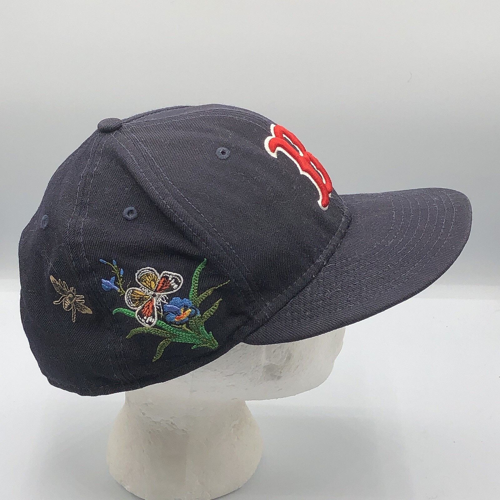 New Era New Era FELT Boston Red Sox Fitted Butterfly Garden Wool Hat Size ONE SIZE - 6 Thumbnail