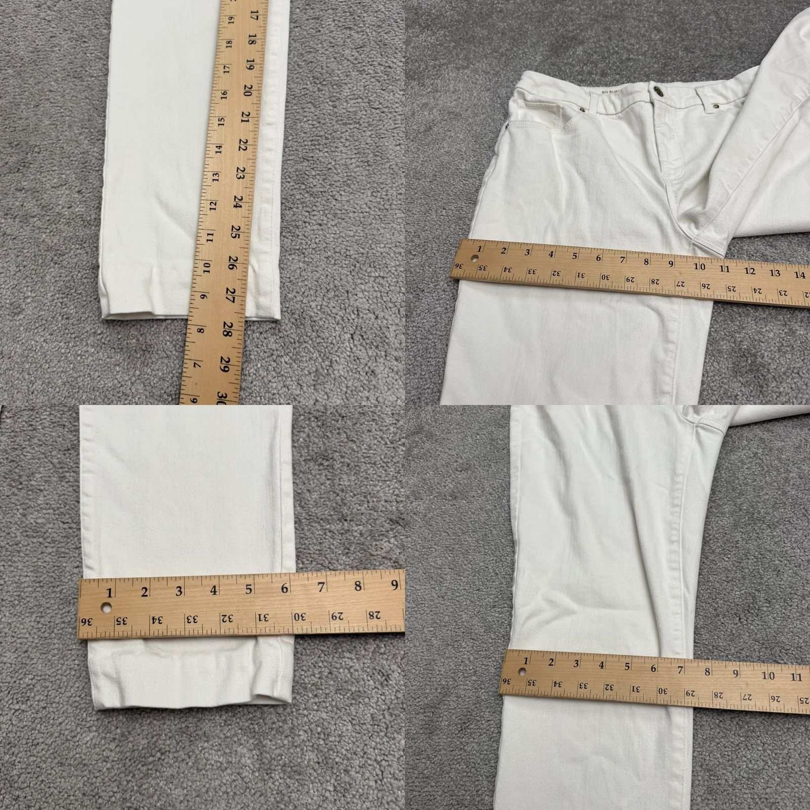 Vintage Chico's So Slimming Girlfriend Slim Leg Ankle Jeans Women 6 White 30x28 Denim Slimming 5-Pocket Style Jeans Womens Size 28" / US 6 / IT 42 - 10 Thumbnail