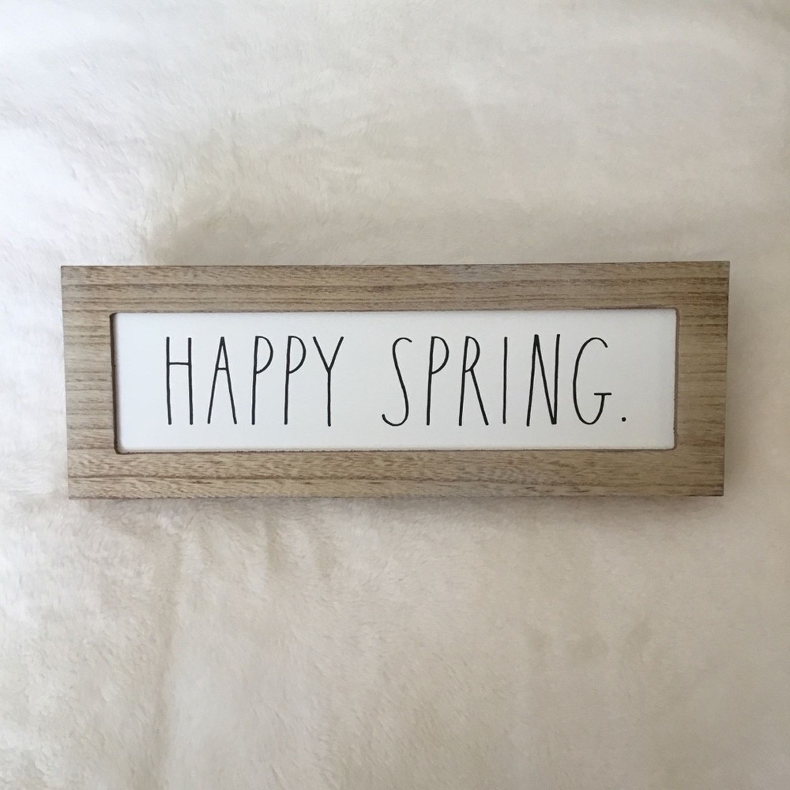 Other Rae Dunn White "HAPPY SPRING" Wooden Wall Sign Size ONE SIZE - 2 Thumbnail