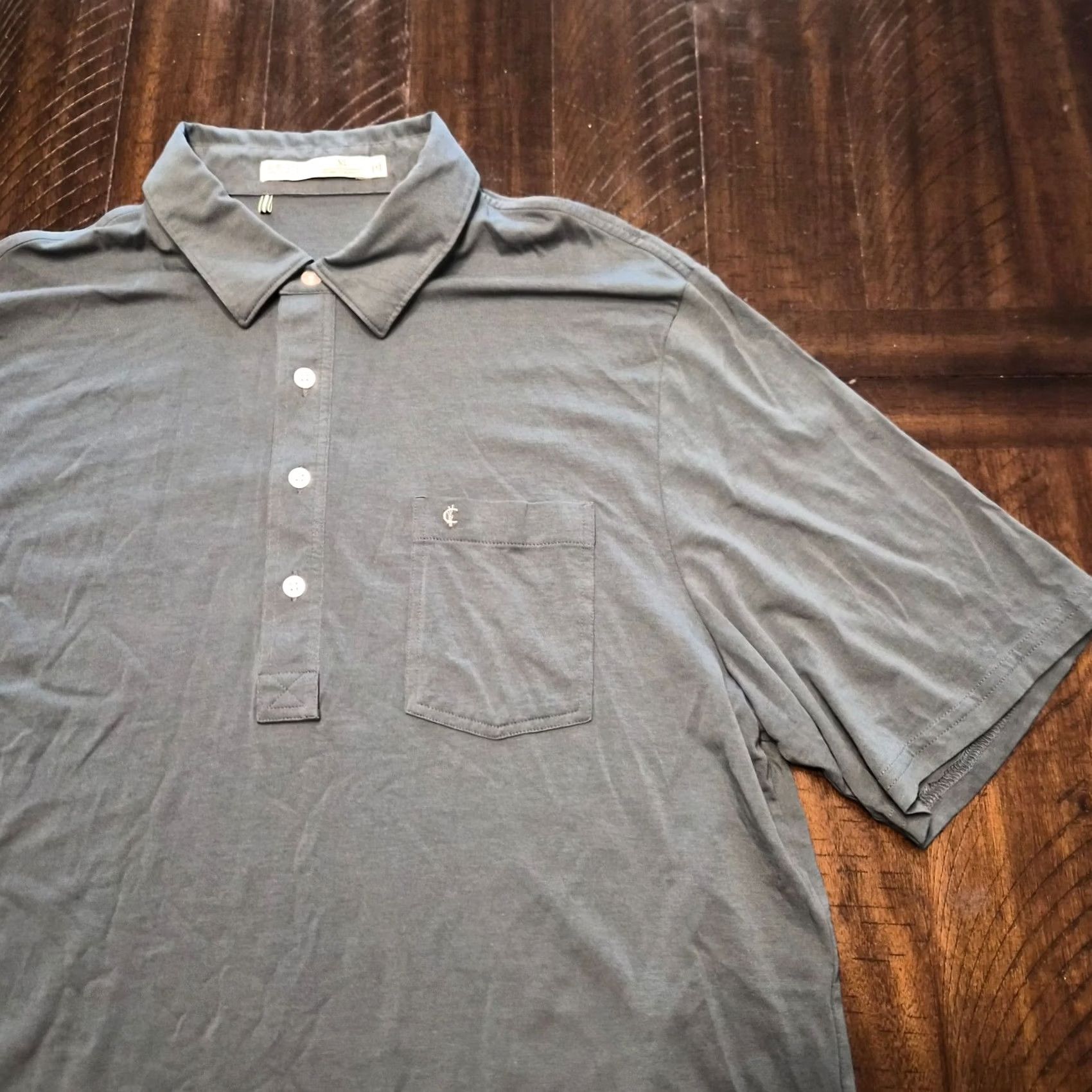 Vintage Criquet Polo Shirt Men’s XL Green Pima Cotton Blend Short Sleeve Golf G204 Shirt Mens XL Regular Collar Button Solid Green 90s? Size US XXL / EU 58 / 5 - 2 Thumbnail