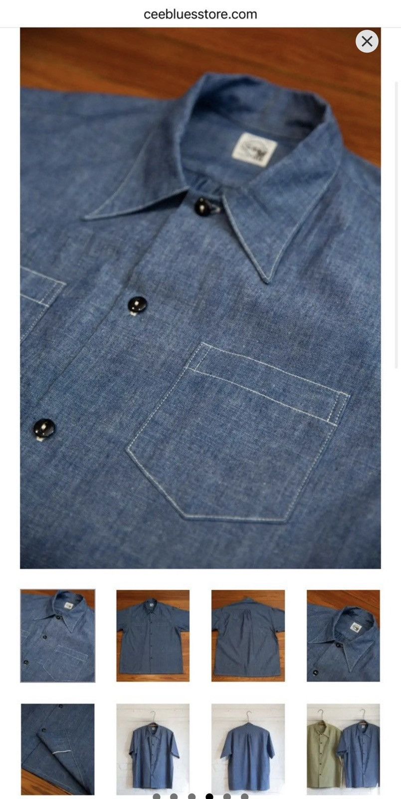 Other Cee Blues Chambray Quantico Shirt Size US M / EU 48-50 / 2 - 5 Thumbnail