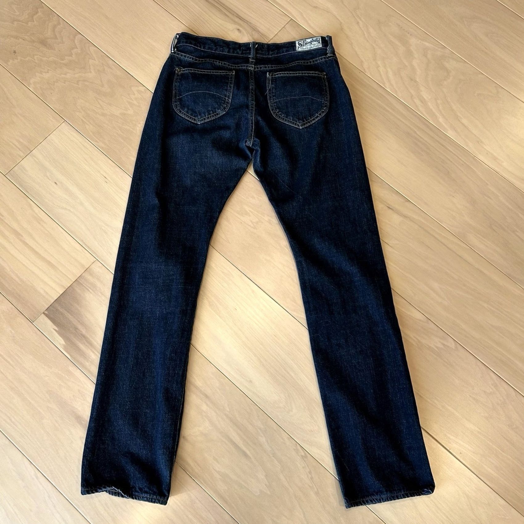 Denime VINTAGE The Stronghold Selvedge Denim Blue Jeans Slim Fit Men 29x30 Slim Blue City Fashion 5-Pocket Mens Size US 29 - 2 Thumbnail