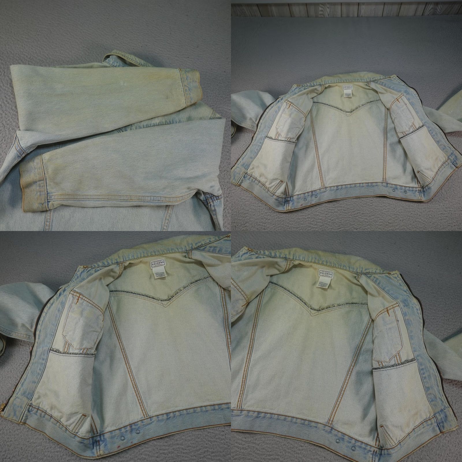 Vintage VINTAGE Arizona Jean Company Womens Denim Bomber Jacket M Blue 90s Trucker Casual Workwear Jacket Size M / US 6-8 / IT 42-44 - 8 Thumbnail