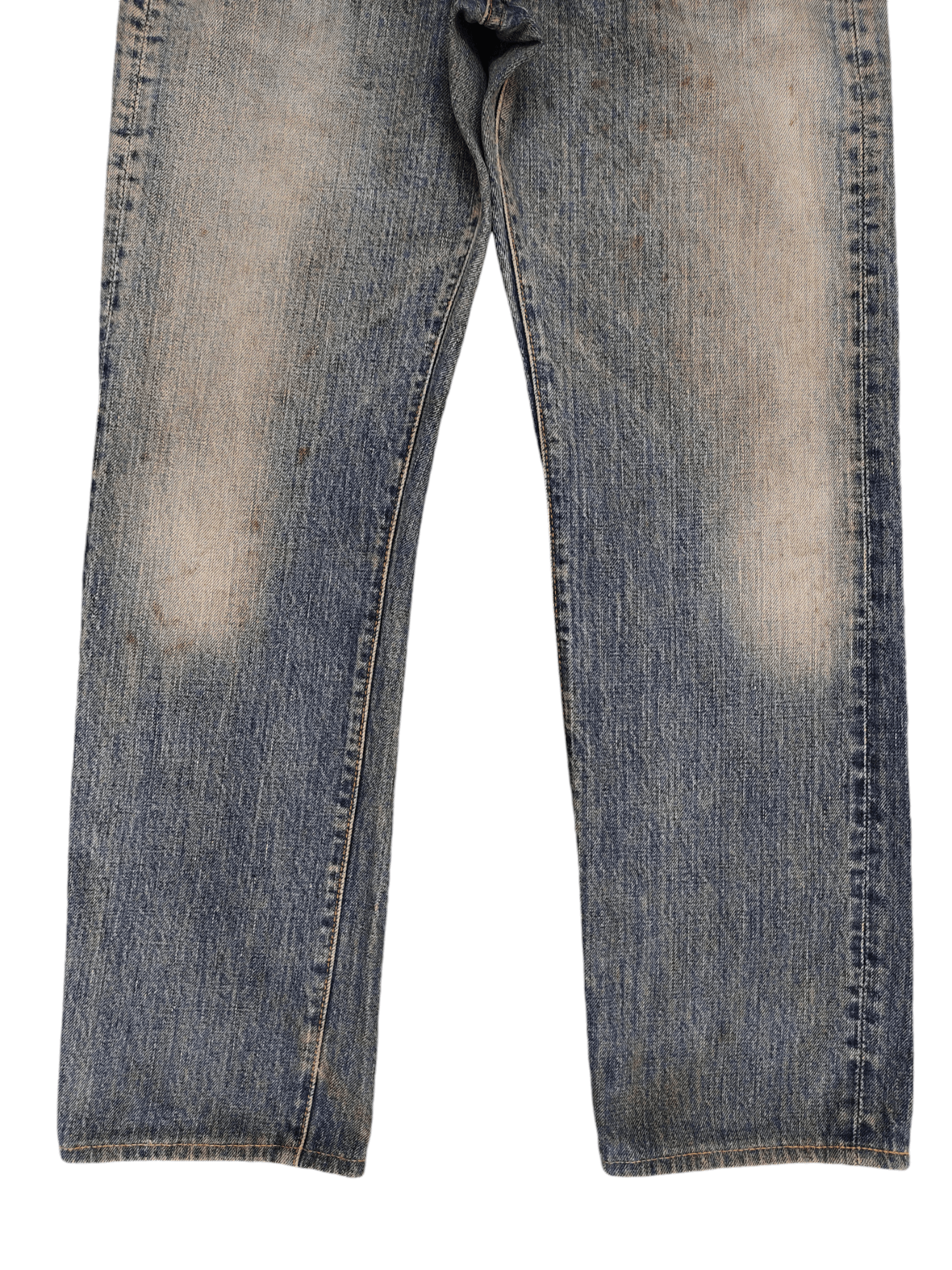 Denime 1990s Denime Japan Clawmark Distress Faded Raw Denim Jeans Size US 29 - 3 Thumbnail