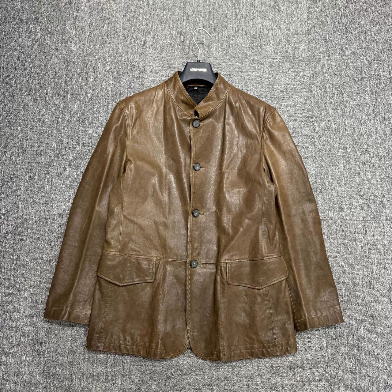 Giorgio Armani brown leather jacket by giorgio armani Size US L / EU 52-54 / 3 - 1 Thumbnail