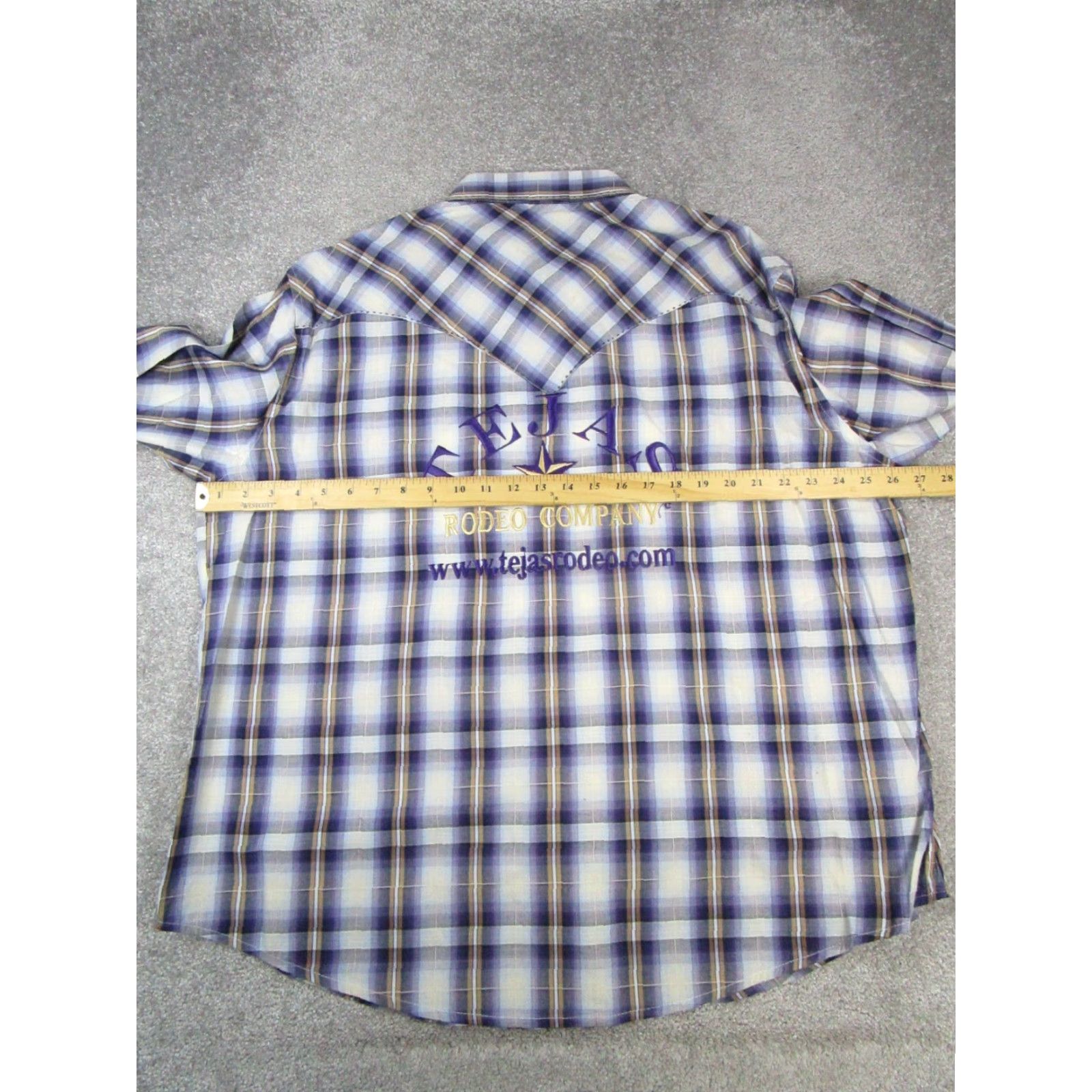 Wrangler VINTAGE Wrangler Shirt Mens 2XL Purple Cotton Pearl Snap Logo Button-Up Plaid long sleeve Size US XXL / EU 58 / 5 - 6 Thumbnail