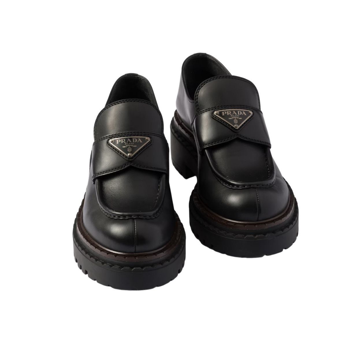 Prada PRADA Double Chocolate $1250 Black Loafers New & Authentic ( Size US 8 / IT 38 - 5 Thumbnail