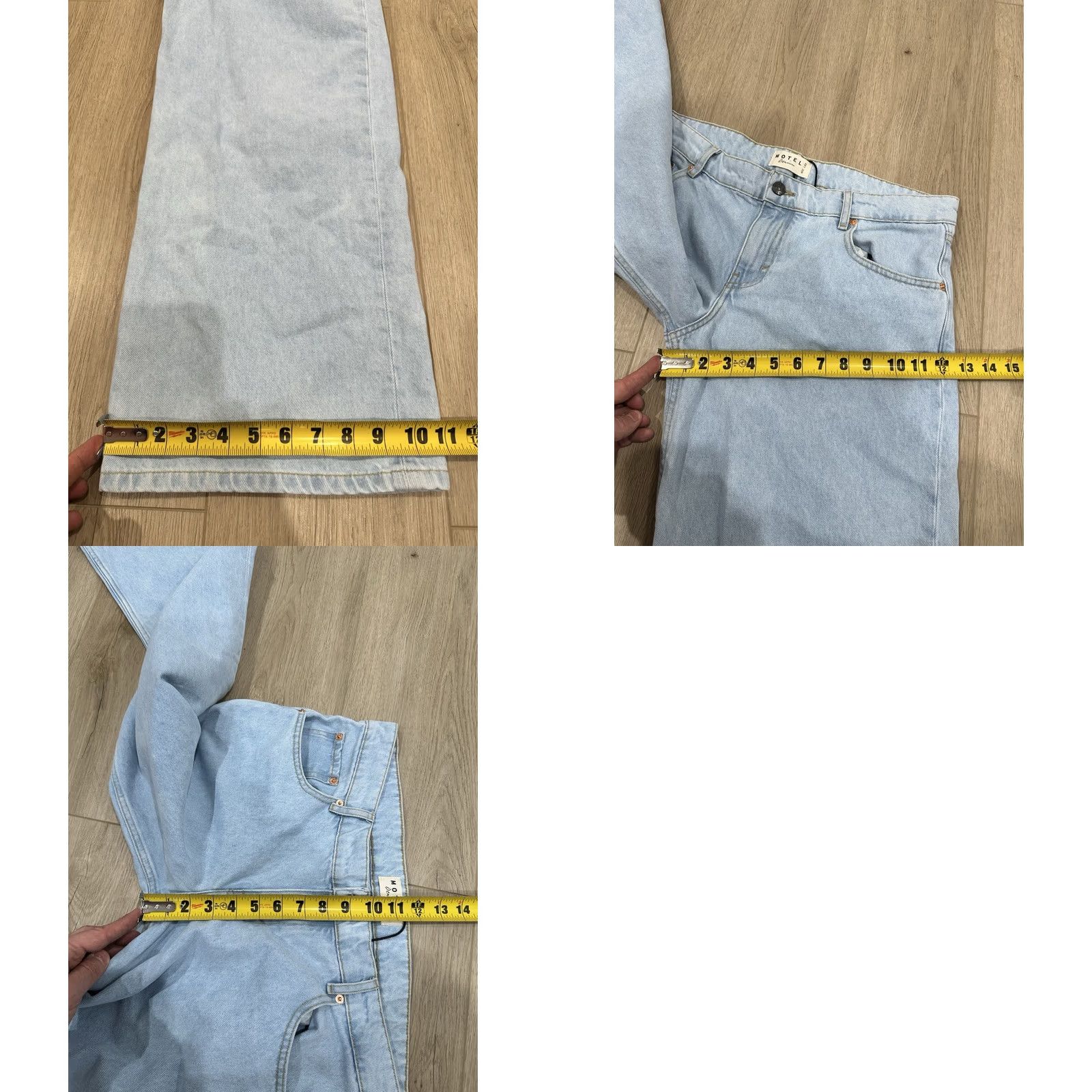 Vintage NWT Motel Jeans Women’s 35x30 Blue Wide-Leg Low Rise Denim Jeans Regular 5-Pocket Design Boys? Size 24" / US 00 / IT 34 - 9 Thumbnail