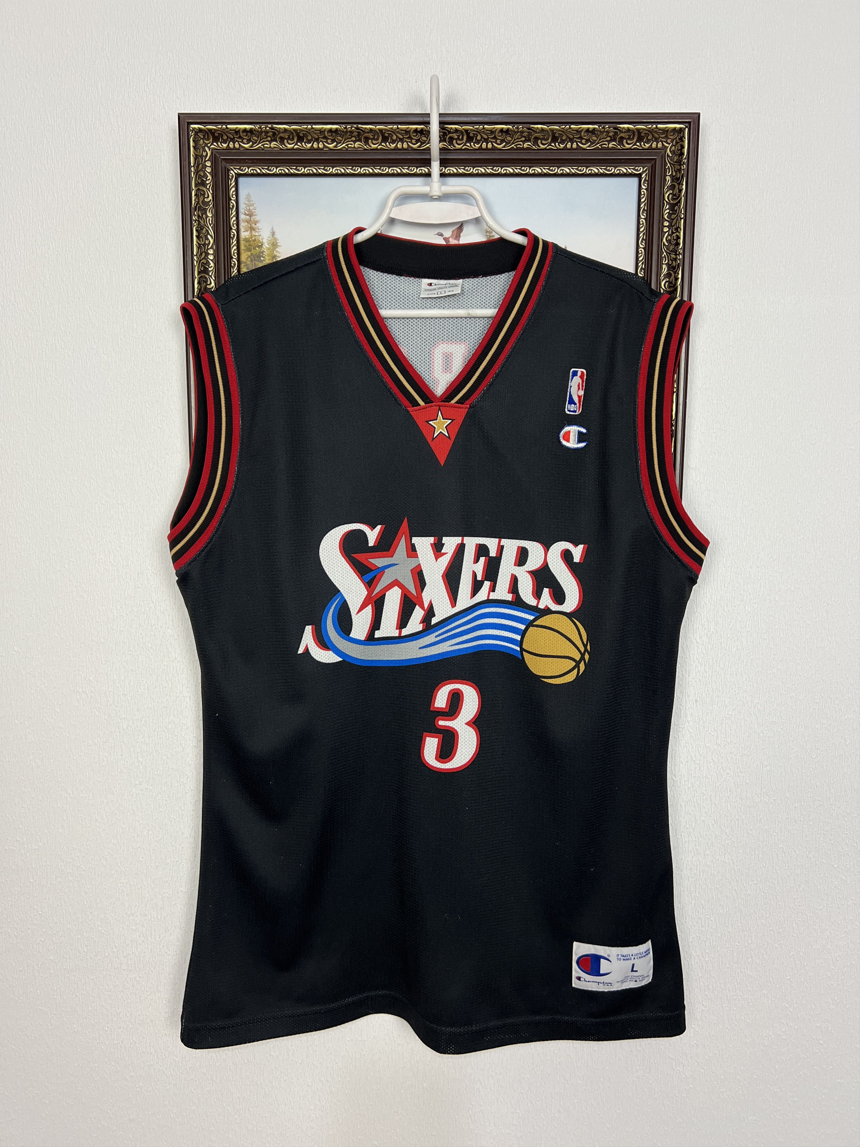 Champion Vintage Philadelphia 76ers Sixers NBA Iverson Jersey Shirt Size US L / EU 52-54 / 3 - 1 Thumbnail