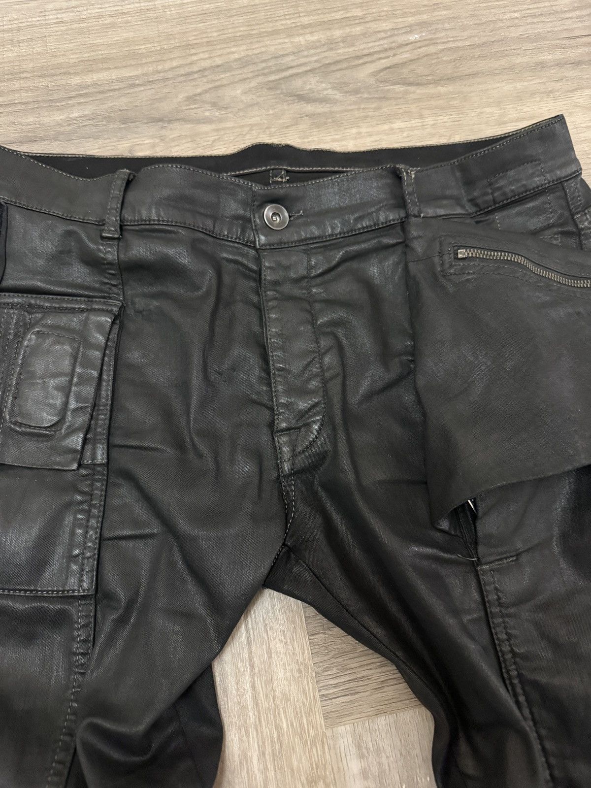 Rick Owens Rick Owens Black Wax Memphis Jeans 33 Size US 33 - 6 Thumbnail