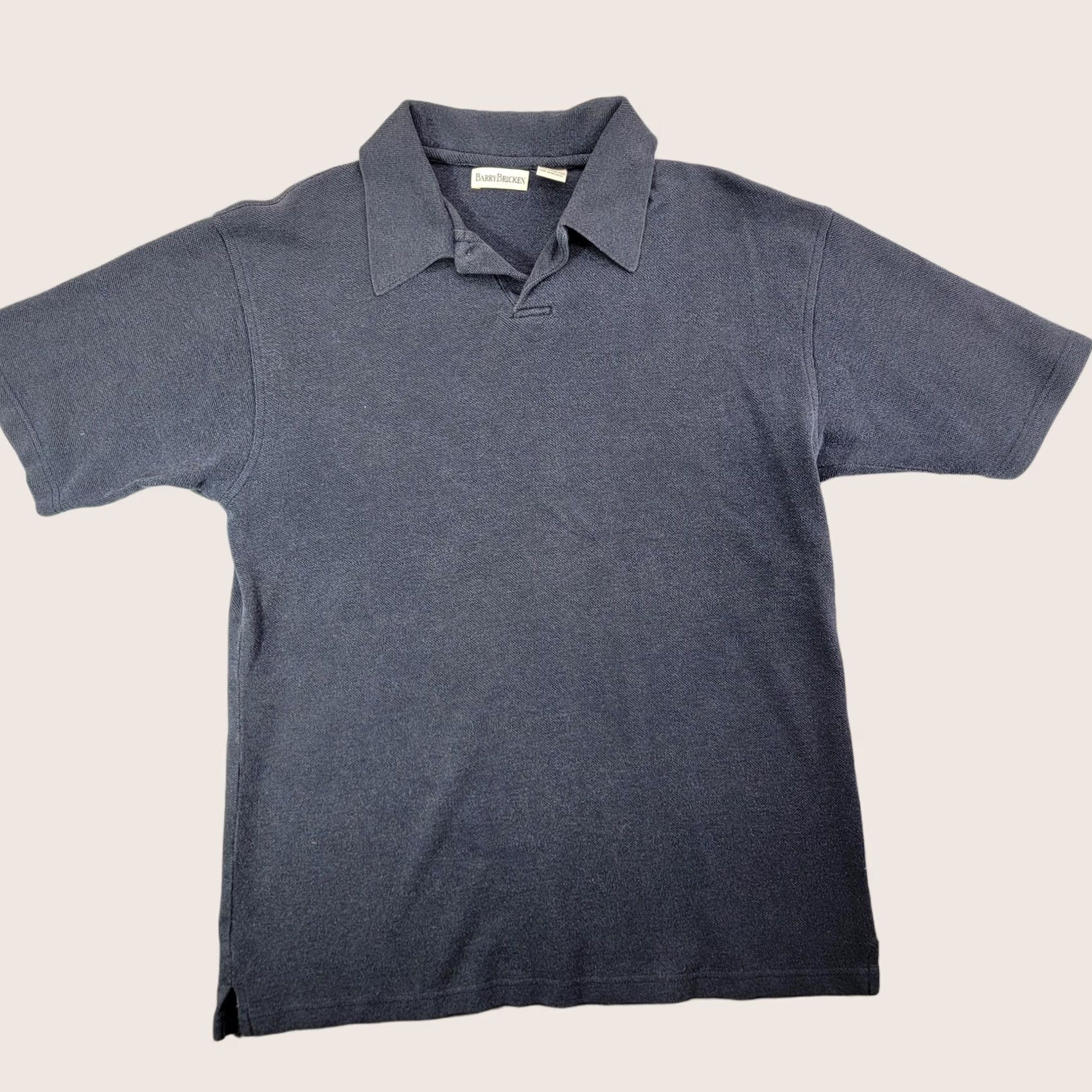 Vintage Barry Bricken Polo Shirt Mens L Blue Short Sleeve 100% Cotton Collared Knit Size US L / EU 52-54 / 3 - 1 Thumbnail