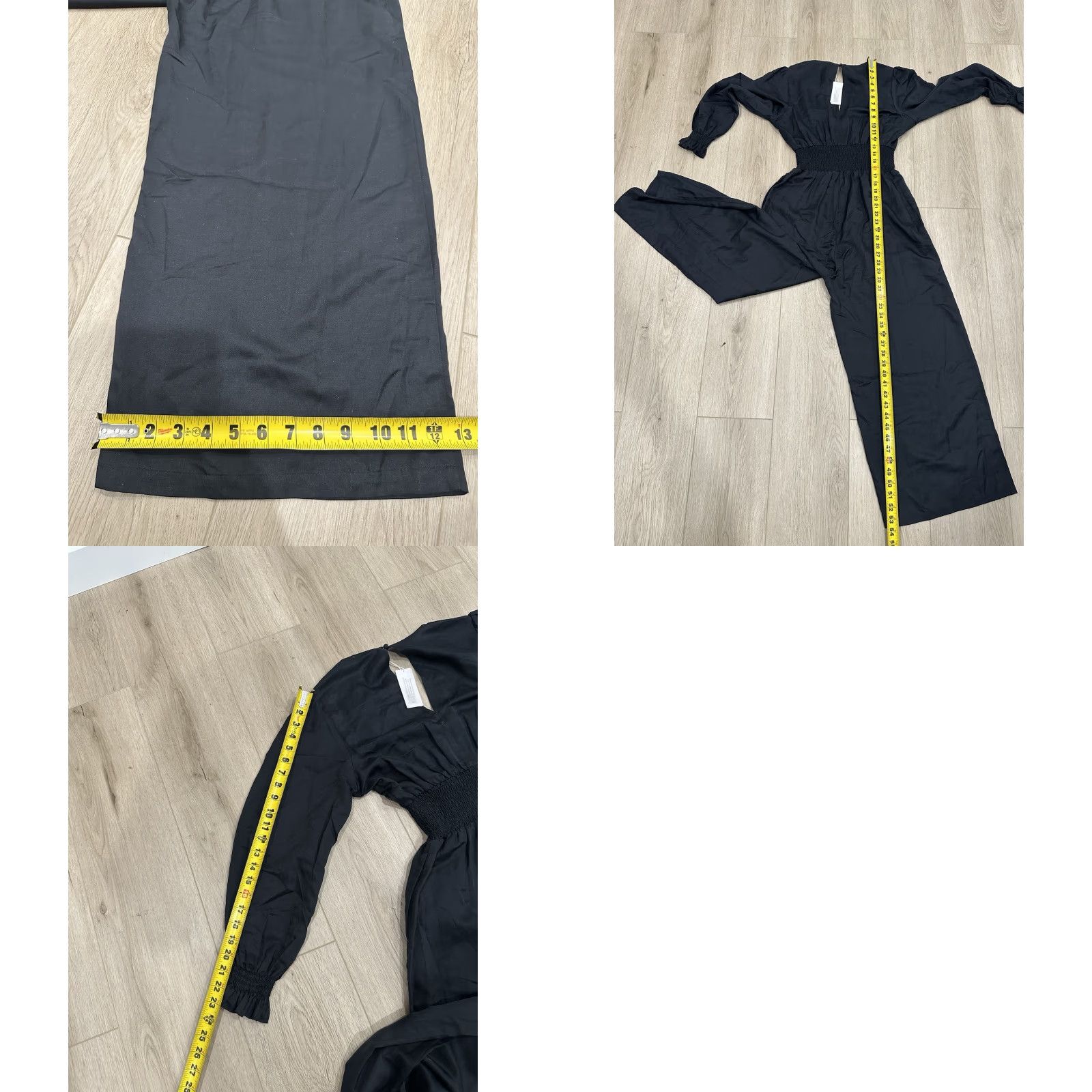 NWT Outerknown City Lights Jumpsuit Silk Blend Black size Medium