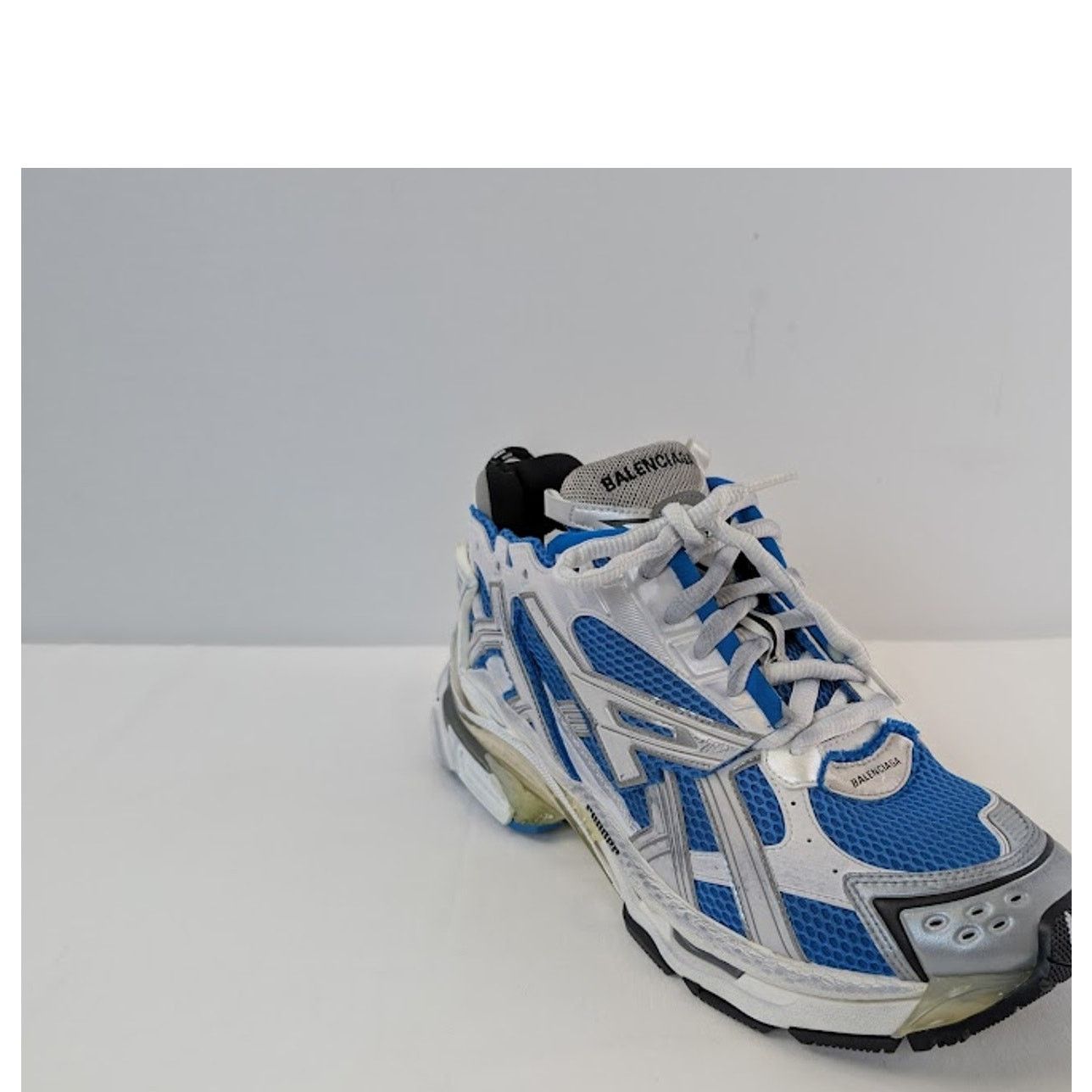 Balenciaga o1rshd1 Runner Sneaker in Grey / Blue / Black Size US 14 / EU 47 - 3 Thumbnail