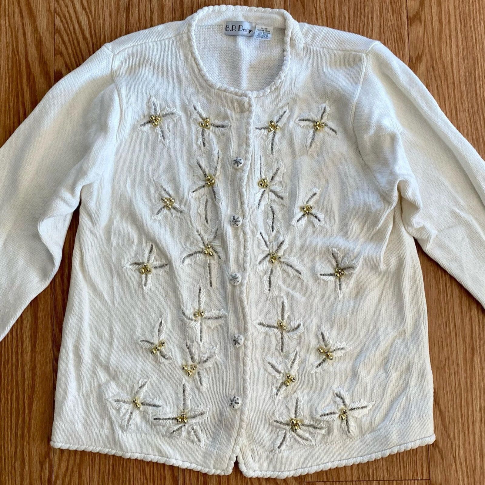 Other BP Design Vintage Ramie Knit White Sweater Womens XLarge Size XL / US 12-14 / IT 48-50 - 3 Thumbnail