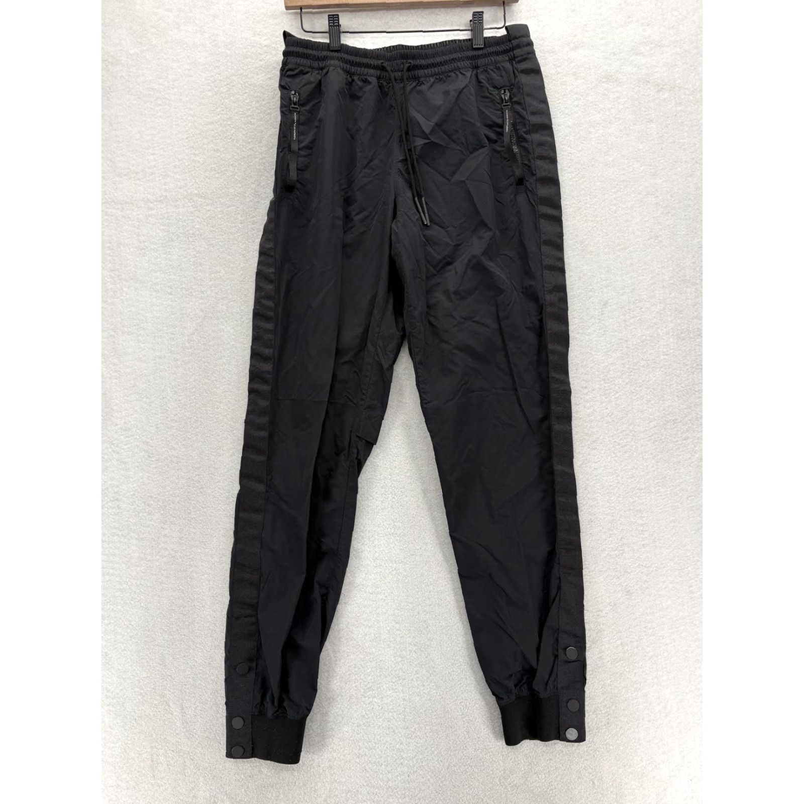 Athleta Athleta Womens Legend Track Pant Small Tall Black Nylon Drawstring Pants Slim Elastic Waist Pockets Side Stripe Zip Pocket Athletic Activewear Women Size 28" / US 6 / IT 42 - 2 Thumbnail