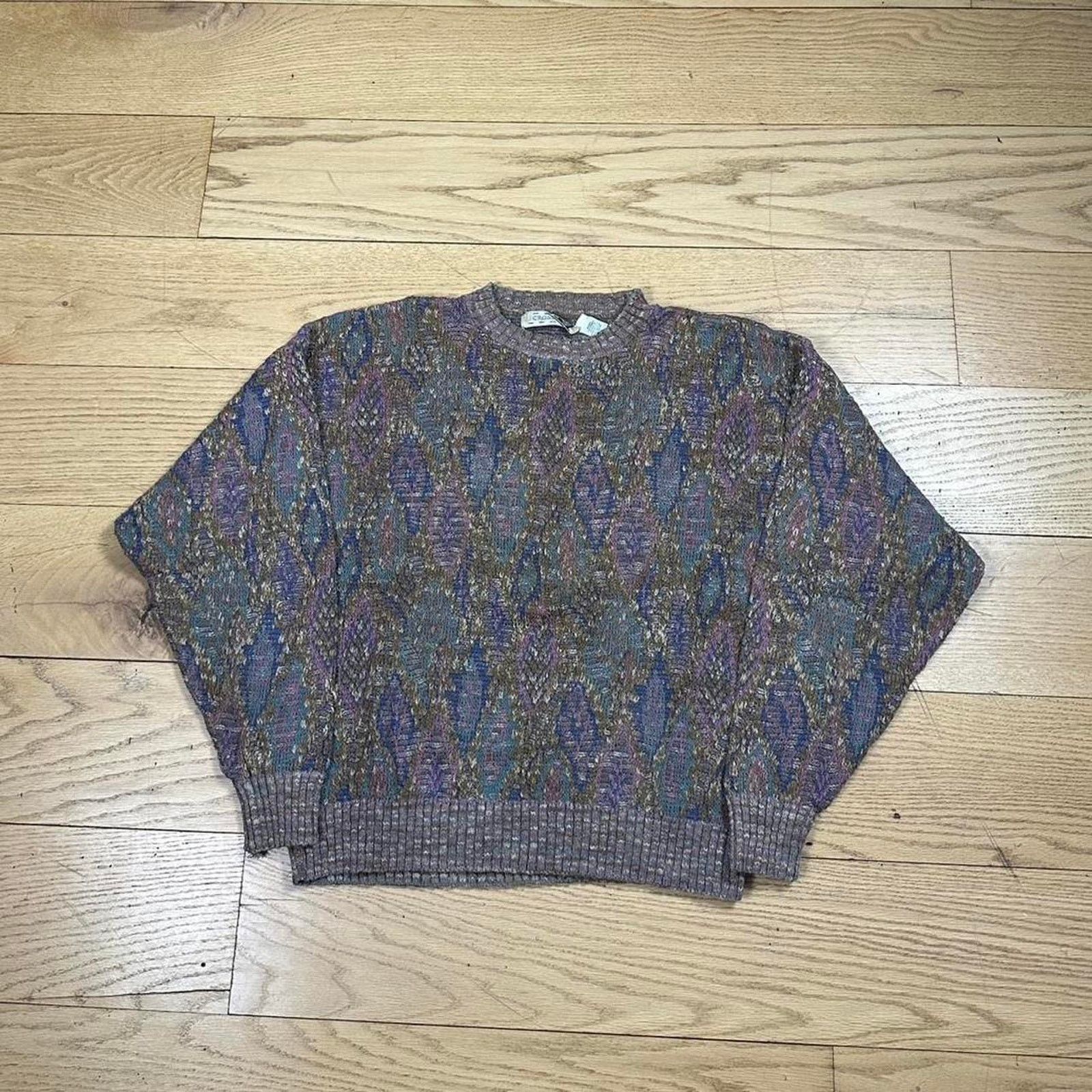 Vintage Vintage textured knit sweater Size US XL / EU 56 / 4 - 1 Thumbnail