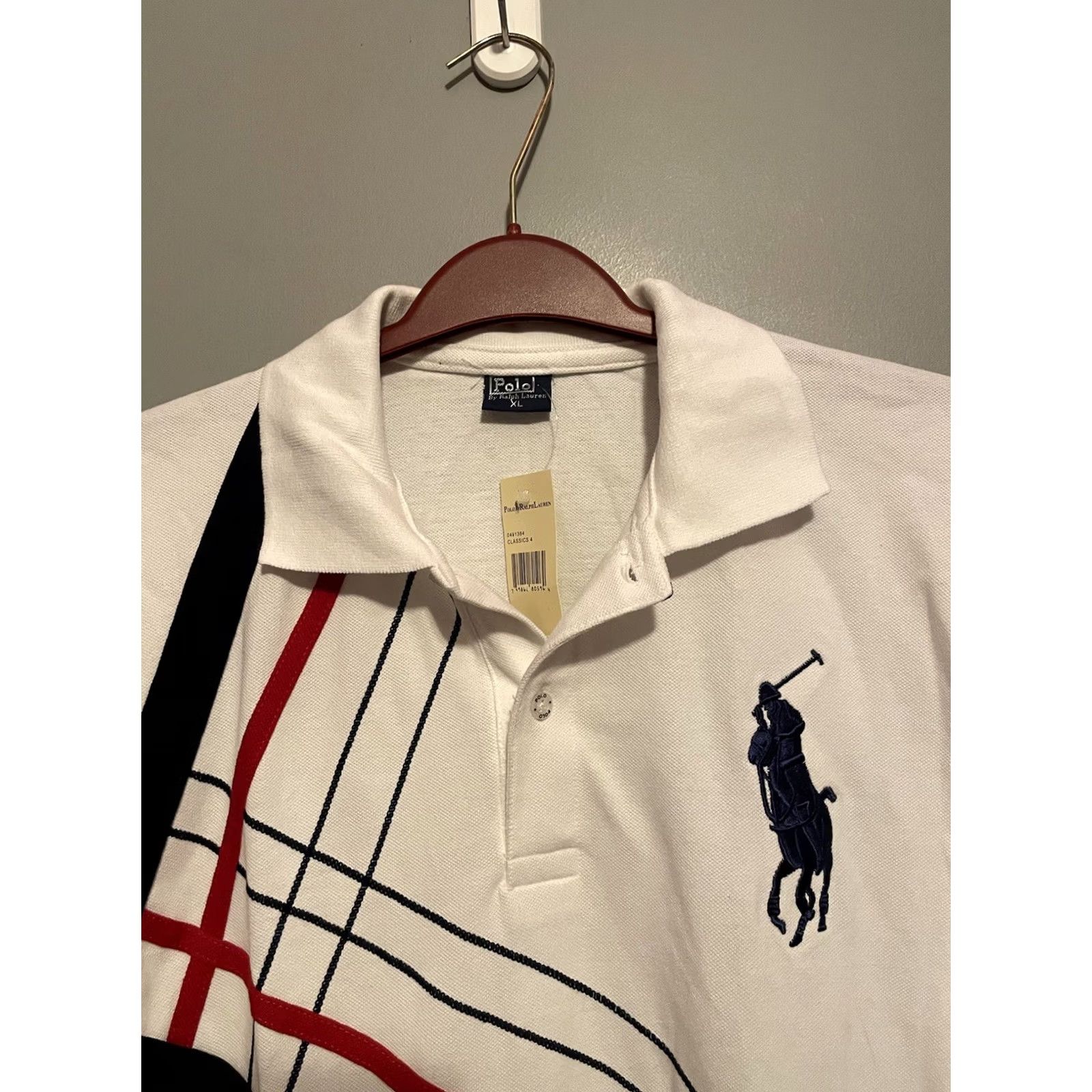 VINTAGE Polo Ralph Lauren Big Pony Logo Shirt Mens XL White