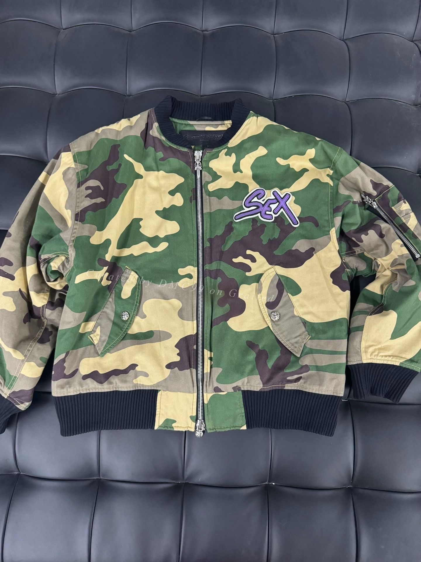 Chrome Hearts Chrome Hearts 'Sex Record' Camo Flight Jacket Size US S / EU 44-46 / 1 - 1 Thumbnail