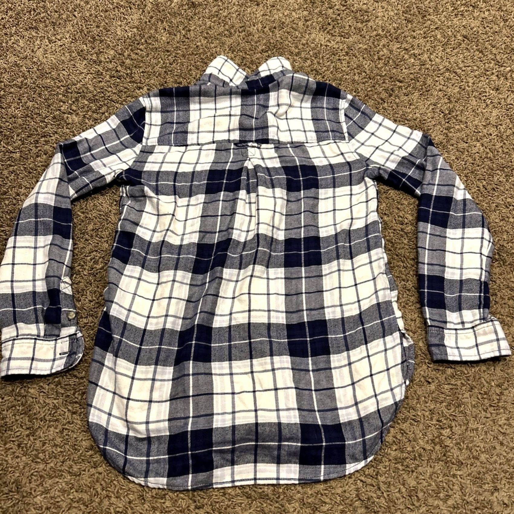 American Eagle Outfitters american eagle Outfitters Shirt Plaid Blue Size S Button-Up Flannel Women Regular Short Sleeve? Wait Size S / US 4 / IT 40 - 3 Thumbnail