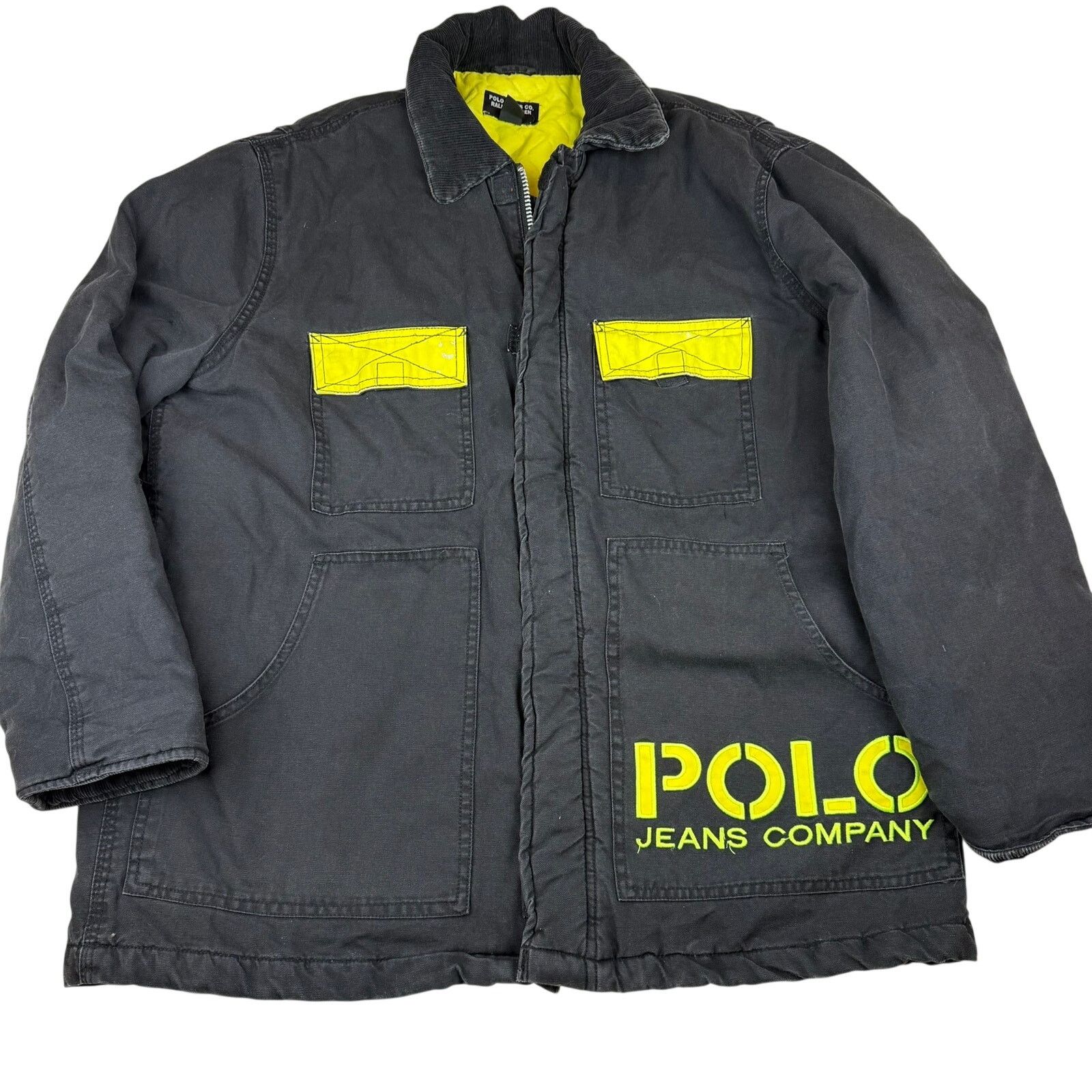 Polo Ralph Lauren Polo Jeans Co Ralph Lauren Black Yellow Jacket Size L Size US L / EU 52-54 / 3 - 1 Thumbnail
