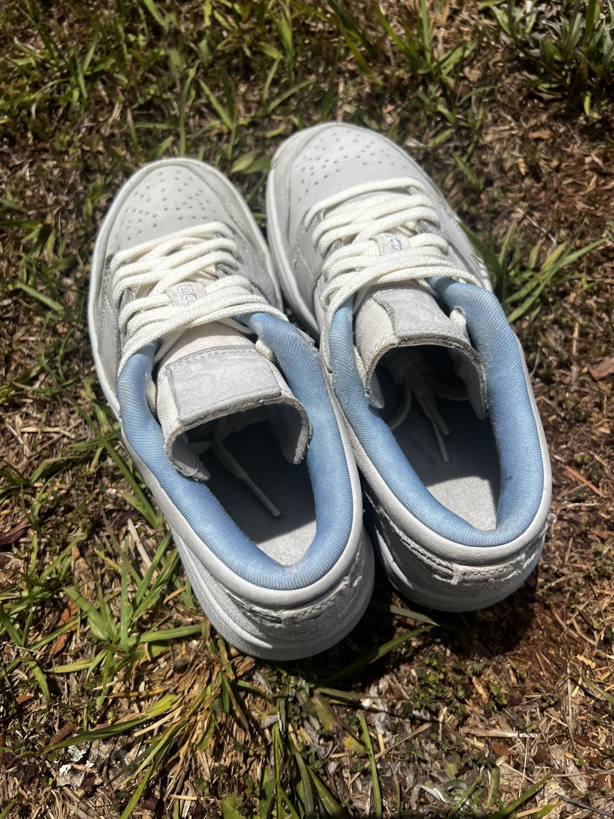 Jordan Brand CLEAN Air Jordan 1 Low size 7.5 Mens Sail Blue Retro shoes Size US 7.5 / EU 40-41 - 4 Thumbnail