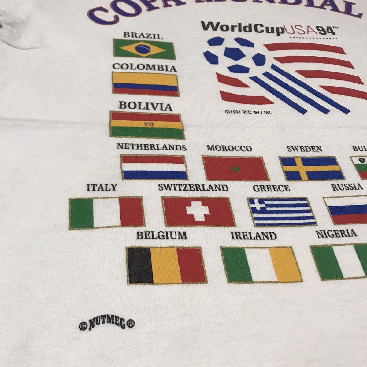Nutmeg × Vintage VINTAGE WORLD CUP USA 94s RARE TEE Size US M / EU 48-50 / 2 - 5 Thumbnail
