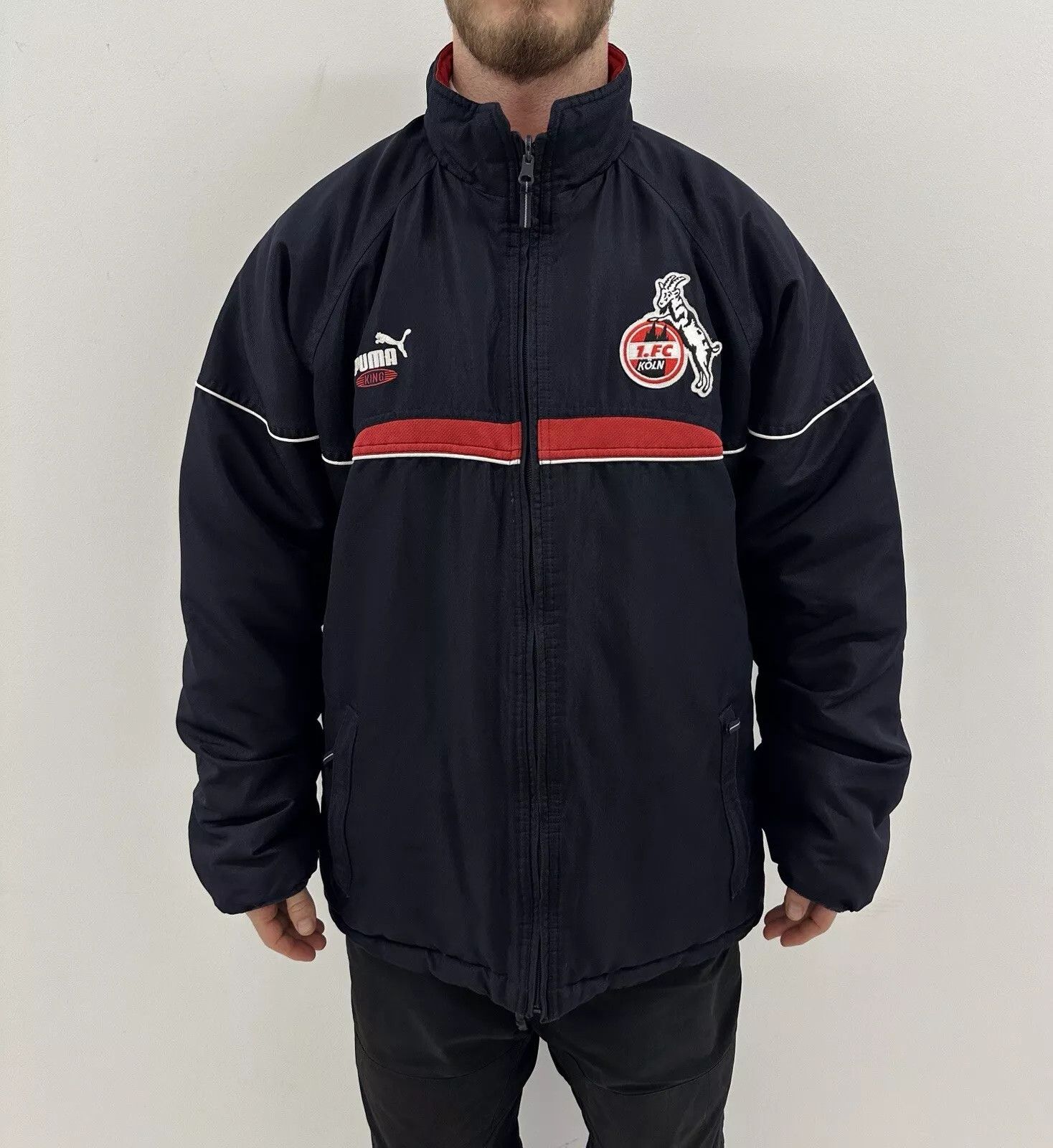 Vintage Fc Koln 1990s 90s Puma Training Jacket Men Soccer