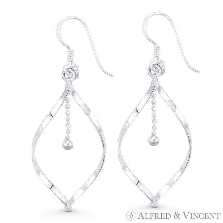 Other Open Stiletto Swirl & Bead Strand Dangling Hook Earrings Size ONE SIZE - 1 Preview