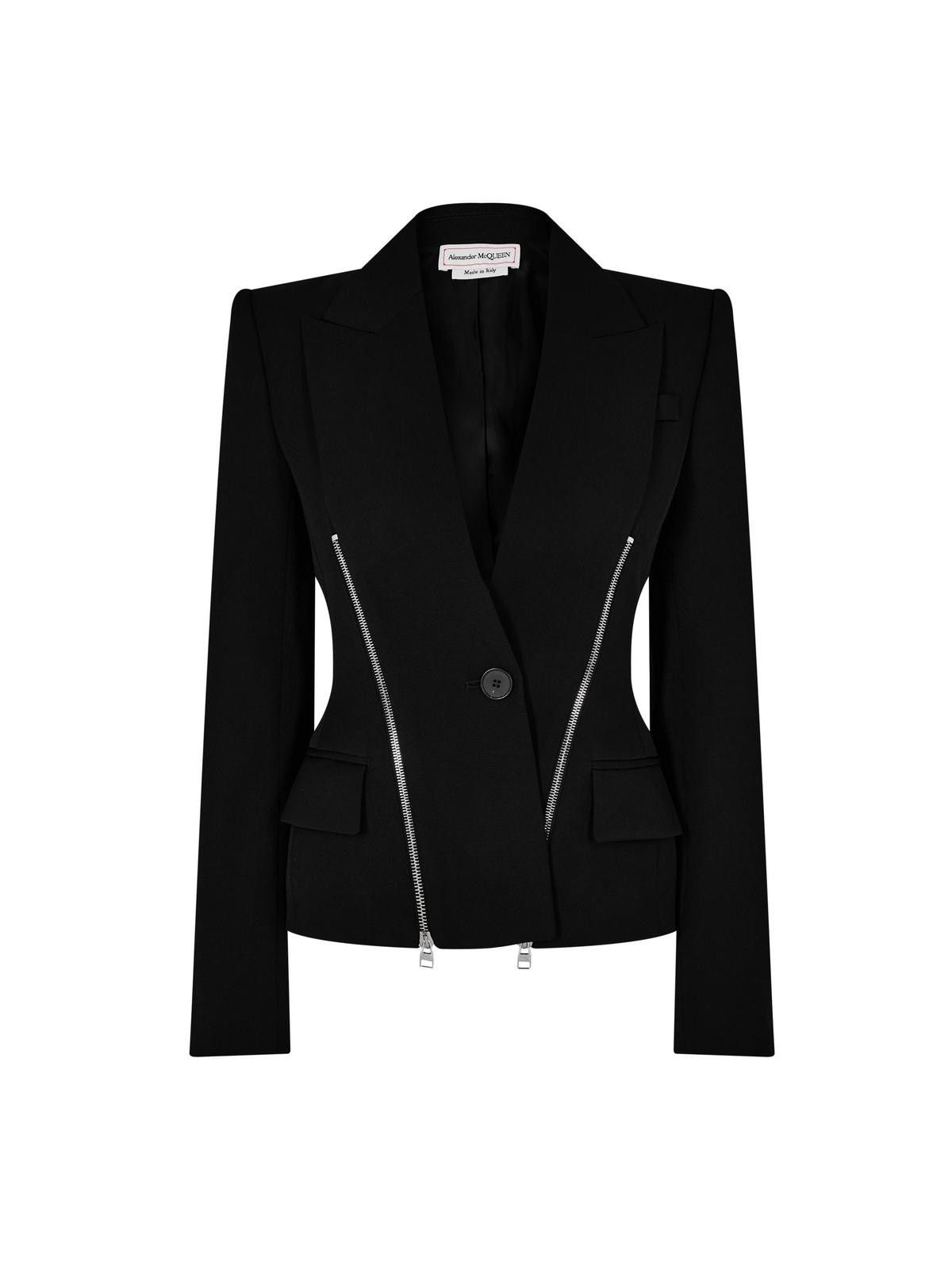 Alexander McQueen o1y0225 Blazer in Black Size M / US 6-8 / IT 42-44 - 1 Thumbnail