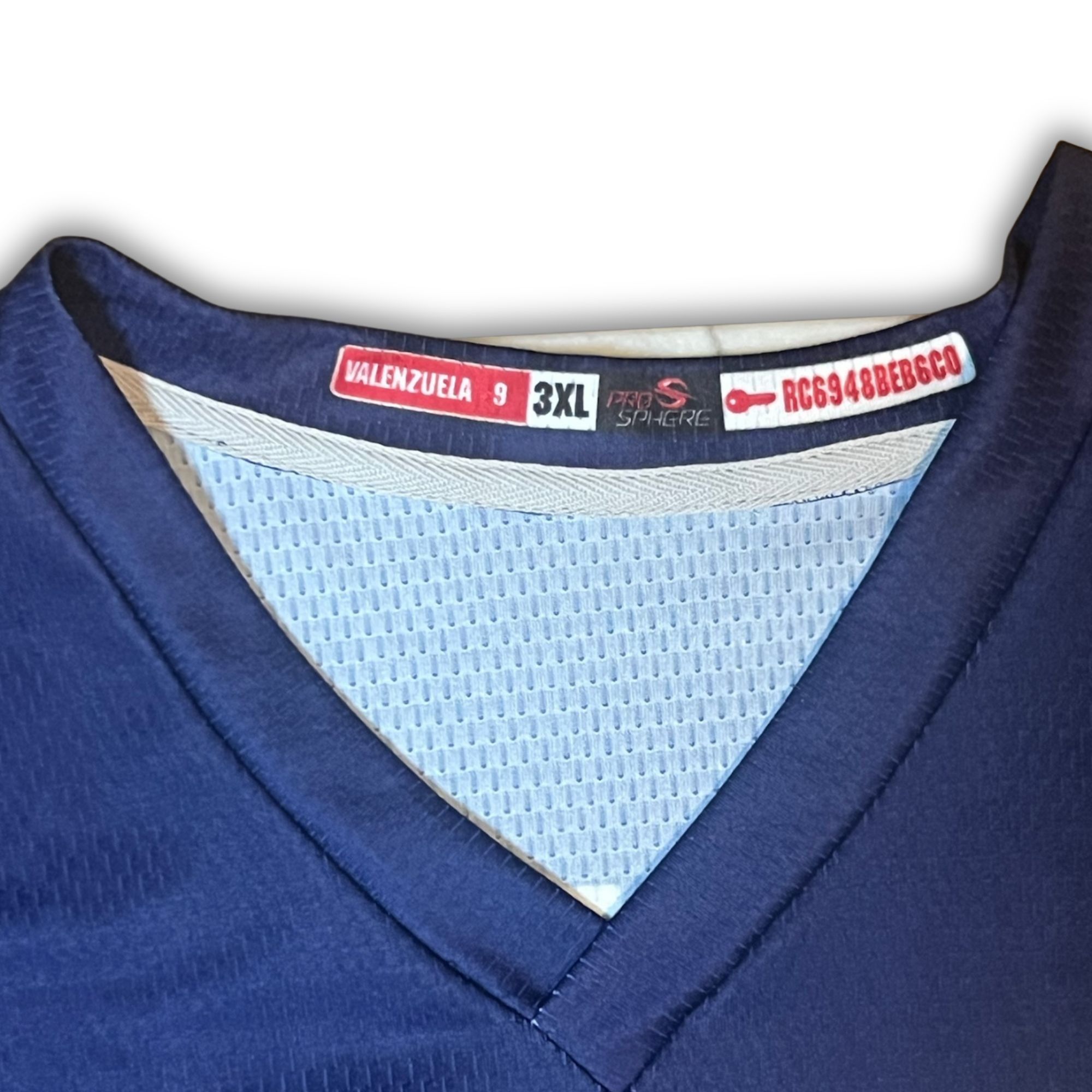 Other PL Valenzuela "9" Jersey Size 3XL V-Neck Navy Blue Polyester Size US XXL / EU 58 / 5 - 5 Thumbnail
