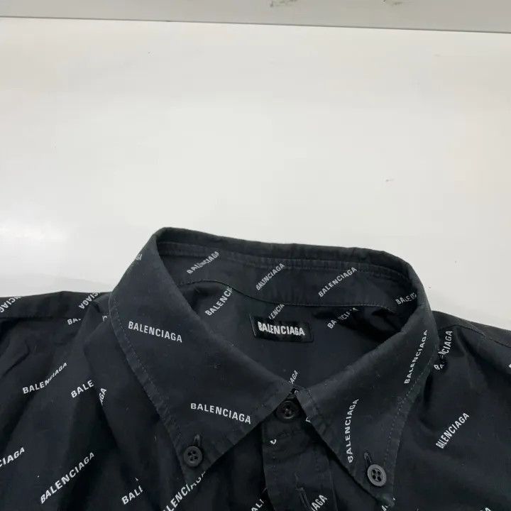 Balenciaga Balenciaga Balenciaga Logo Print Casual Long Sleeve Shirt Size US M / EU 48-50 / 2 - 6 Thumbnail