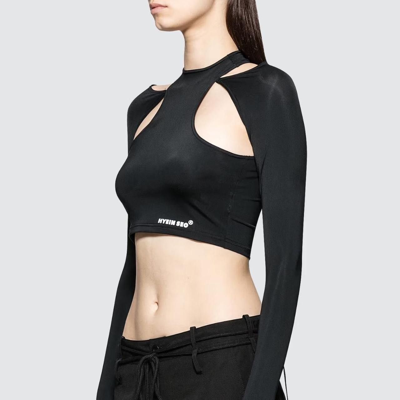 Hyein Seo Hyein Seo Jersey Racer Top w/ Sleeves Size XS / US 0-2 / IT 36-38 - 4 Thumbnail