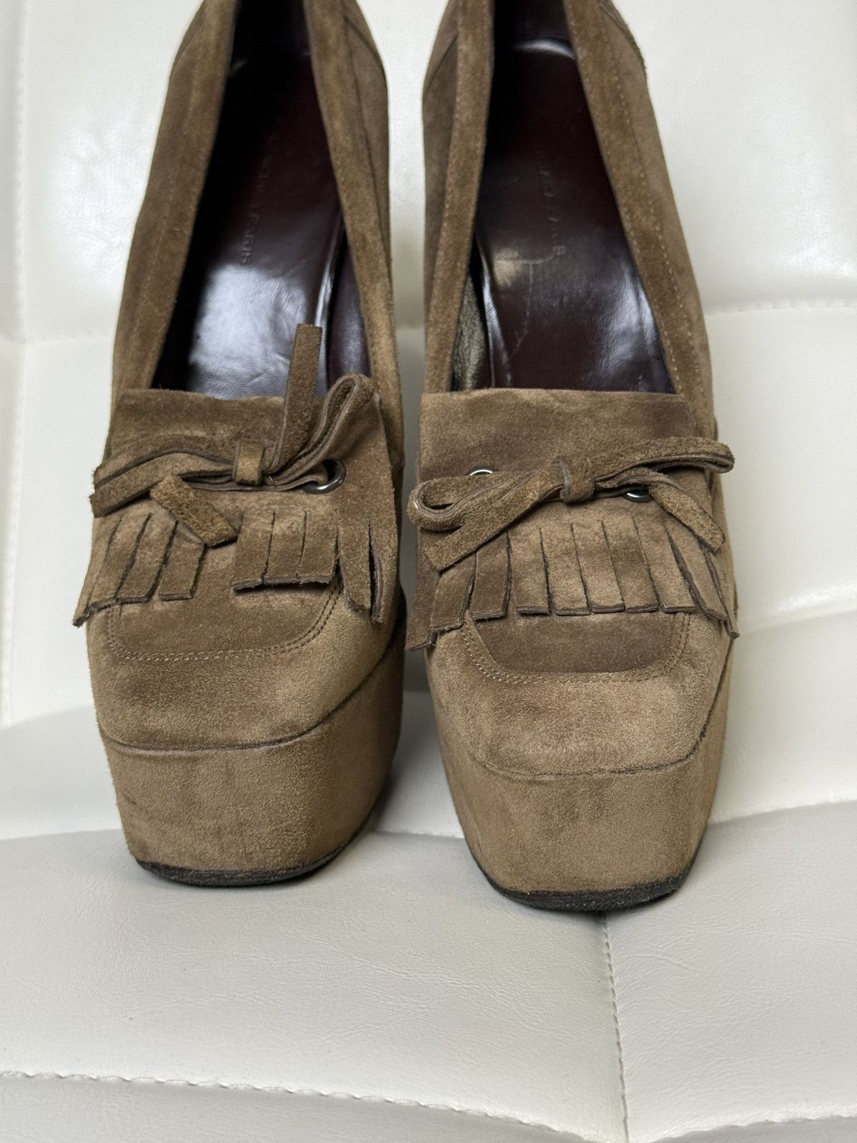 Balenciaga Balenciaga Suede Platform Wedge Heels Tassel Loafers Shoes Size US 7.5 / IT 37.5 - 19 Thumbnail