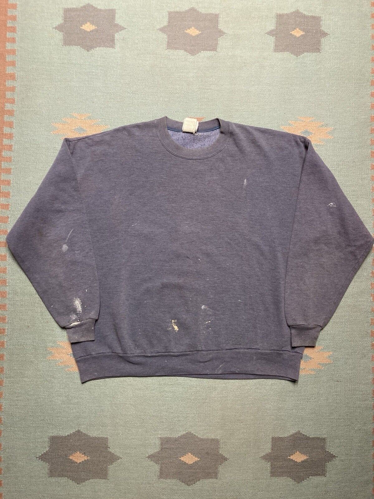 Vintage VTG sweatshirt blank faded paint splatter distressed boxy XL Size US XL / EU 56 / 4 - 1 Thumbnail