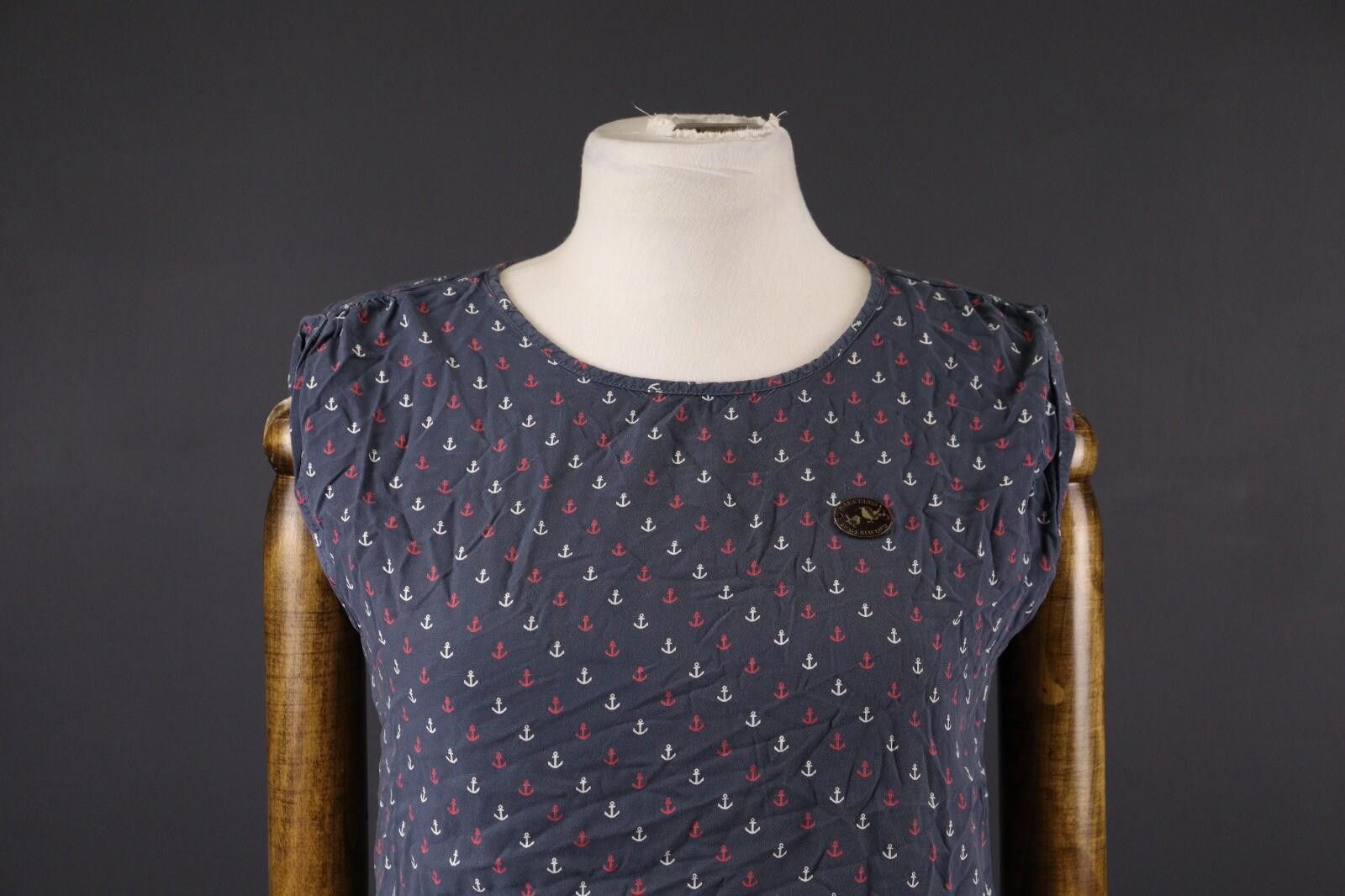 Naketano Naketano Blue Short Sleeve Drawstring Tank Top Shirt Size XS Size XS / US 0-2 / IT 36-38 - 2 Thumbnail