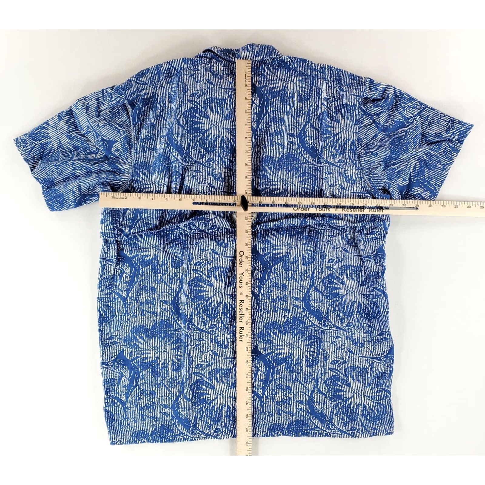 Vintage Columbia PFG Shirt AOP Swordfish Ocean Print Blue White Short Sleeve Mens M Size US M / EU 48-50 / 2 - 7 Thumbnail