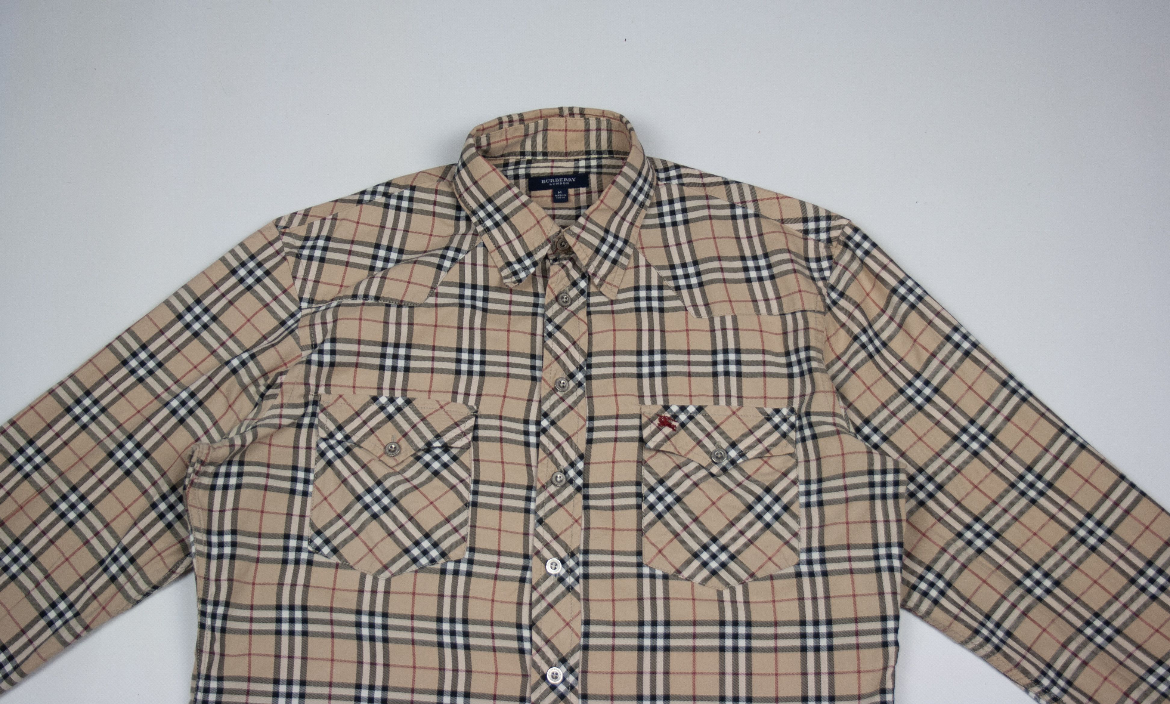 Burberry 00S Logo Nova Check Plaid Longsleeve Shirt Size US M / EU 48-50 / 2 - 3 Thumbnail
