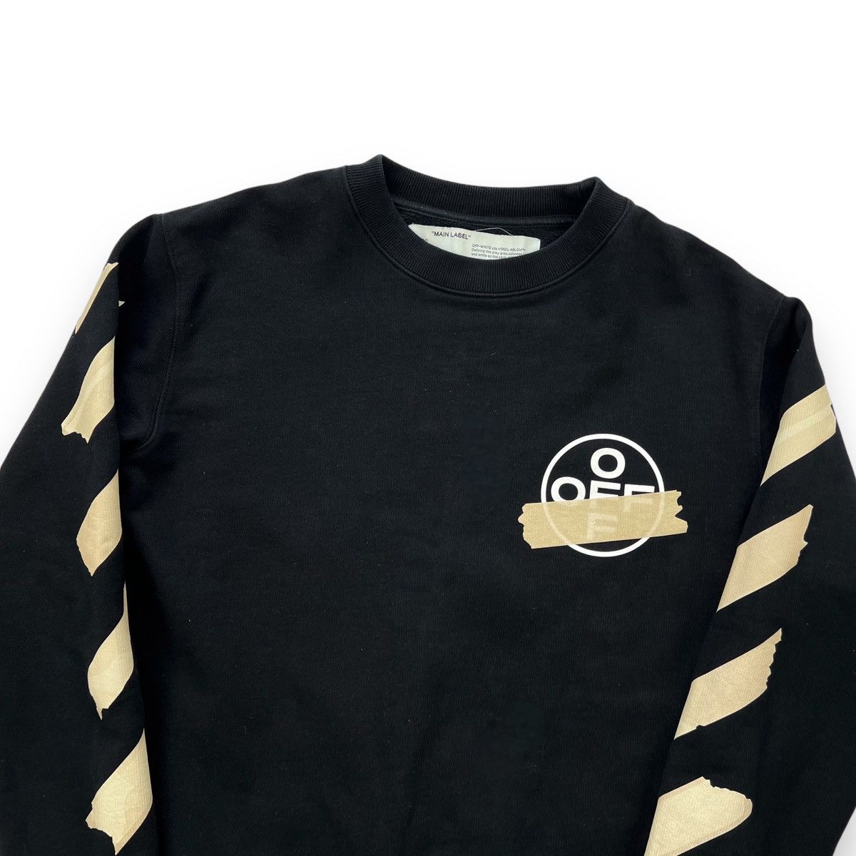 Off-White Off-White Tape Arrows Black Sweatshirt Size US M / EU 48-50 / 2 - 2 Thumbnail
